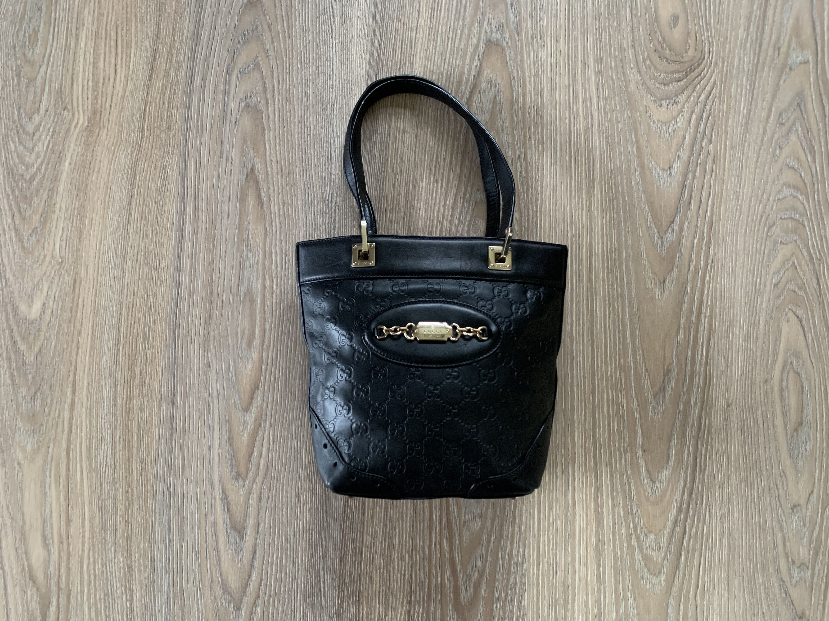 Gucci Vintage Gucci Guccissima Monogram Black Leather Handbag Size ONE SIZE - 1 Thumbnail