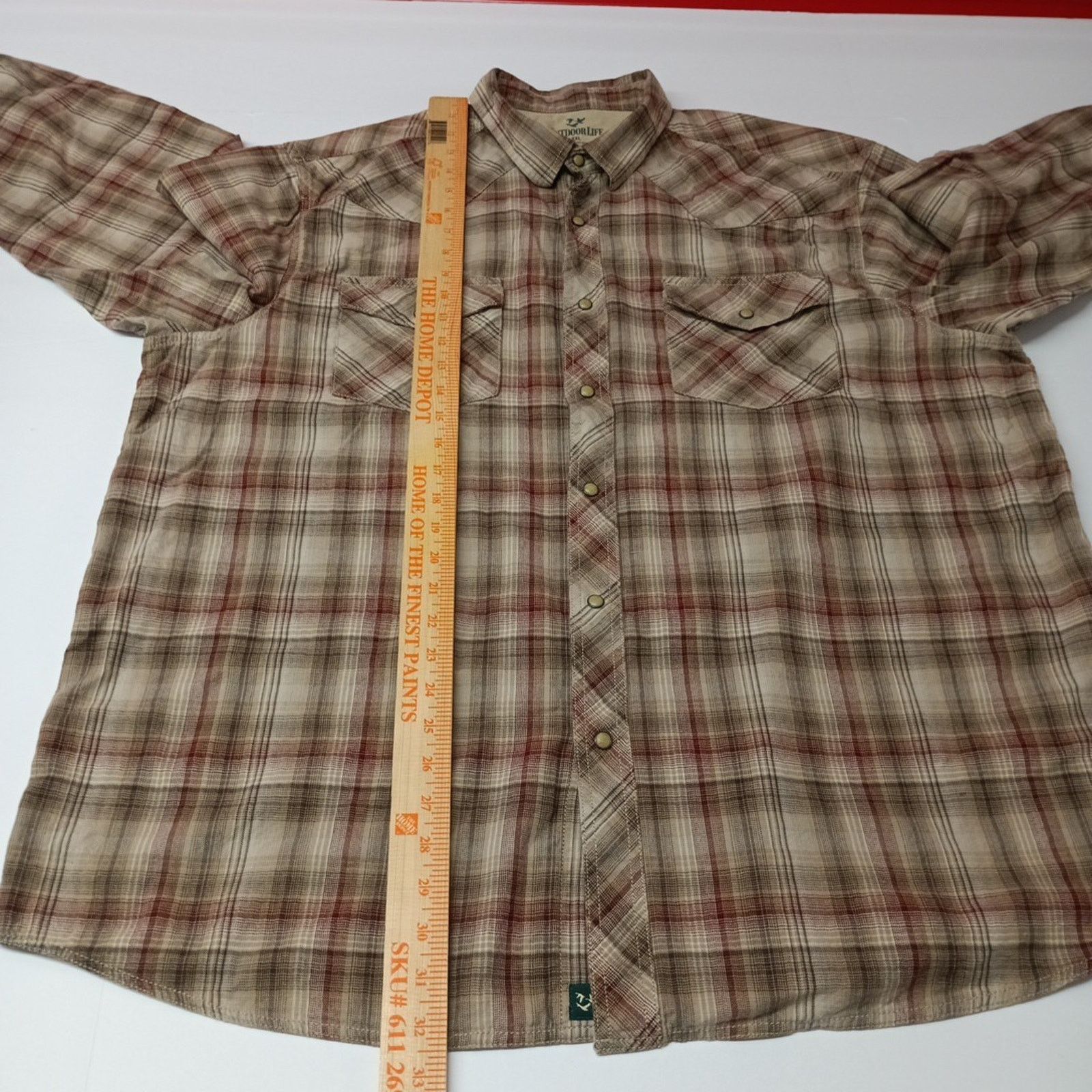 Other Outdoor Life Western Pearl Snap Shirt Plaid Men's Size 2XL Size US XXL / EU 58 / 5 - 6 Thumbnail