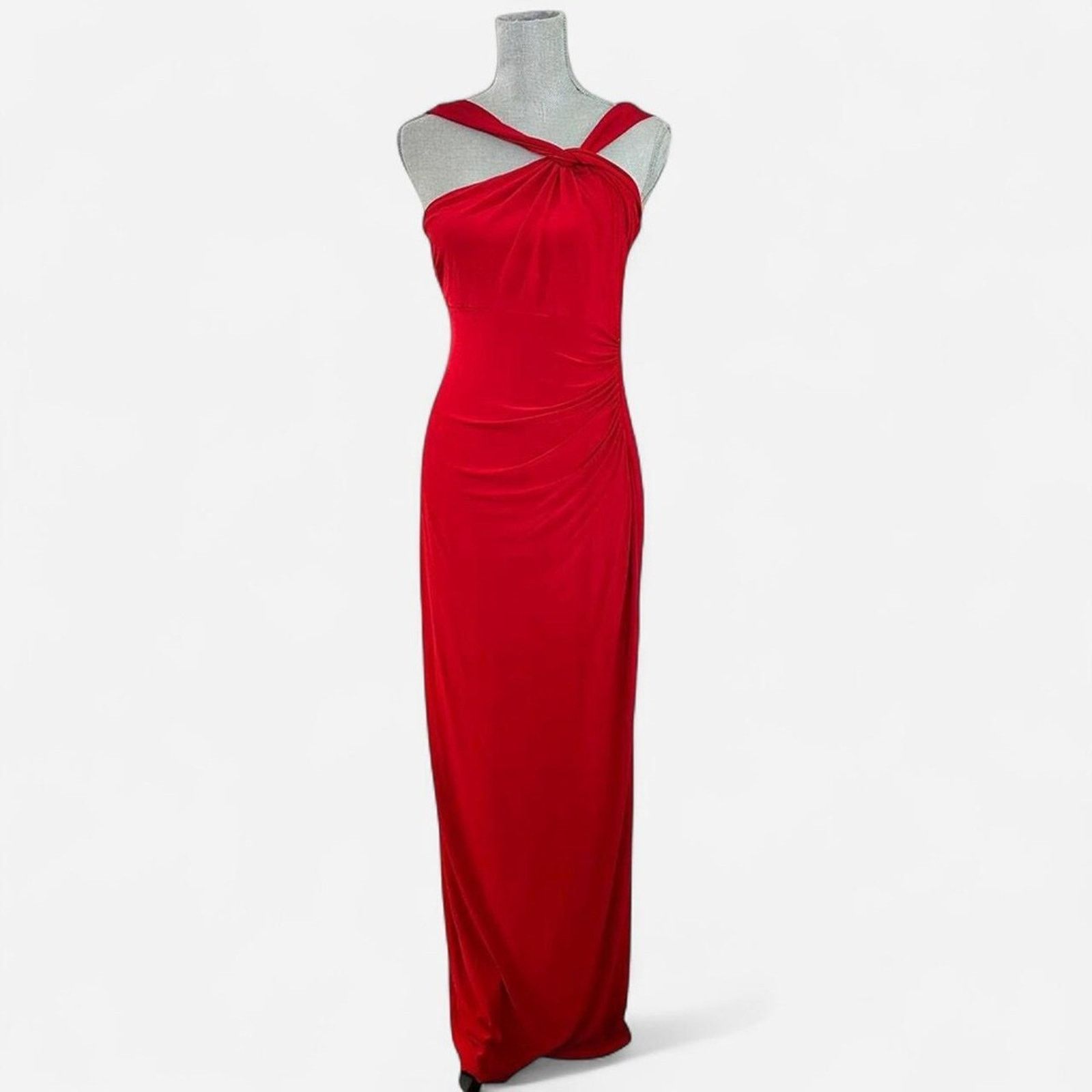 Chaps red evening dress one shoulder medium 8 red gown Size M / US 6-8 / IT 42-44 - 1 Thumbnail
