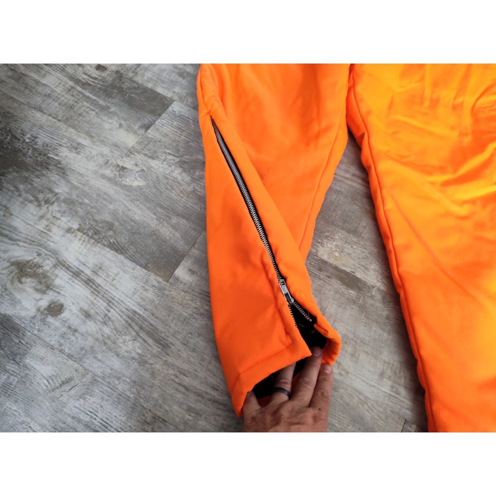 Vintage VINTAGE Insulated Hunting Pants Blaze Orange Quilt Lined XL (42x29) Mens Outdoor Workwear Size US 36 / EU 52 - 4 Thumbnail