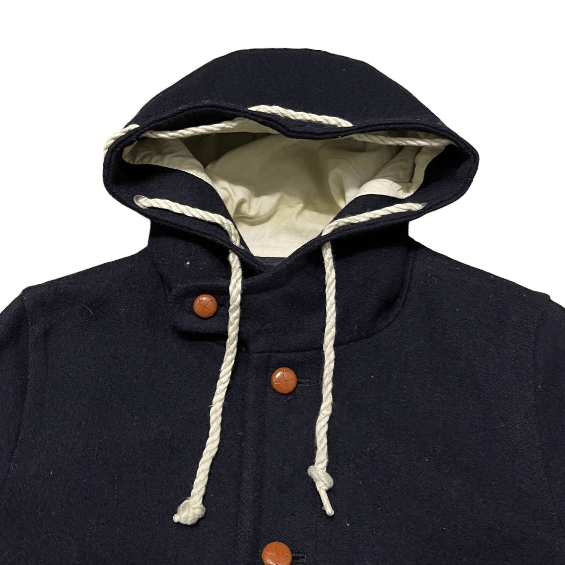 Beams Japan Vintage Beams Wool Hooded Coat Size US M / EU 48-50 / 2 - 3 Thumbnail