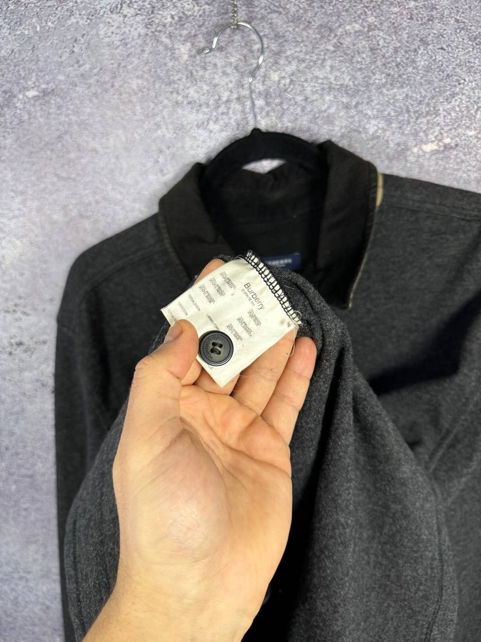 Burberry × Vintage BURBERRY Jacket Men's Lambswool Flannel Unlined Overshirt Size US L / EU 52-54 / 3 - 10 Thumbnail
