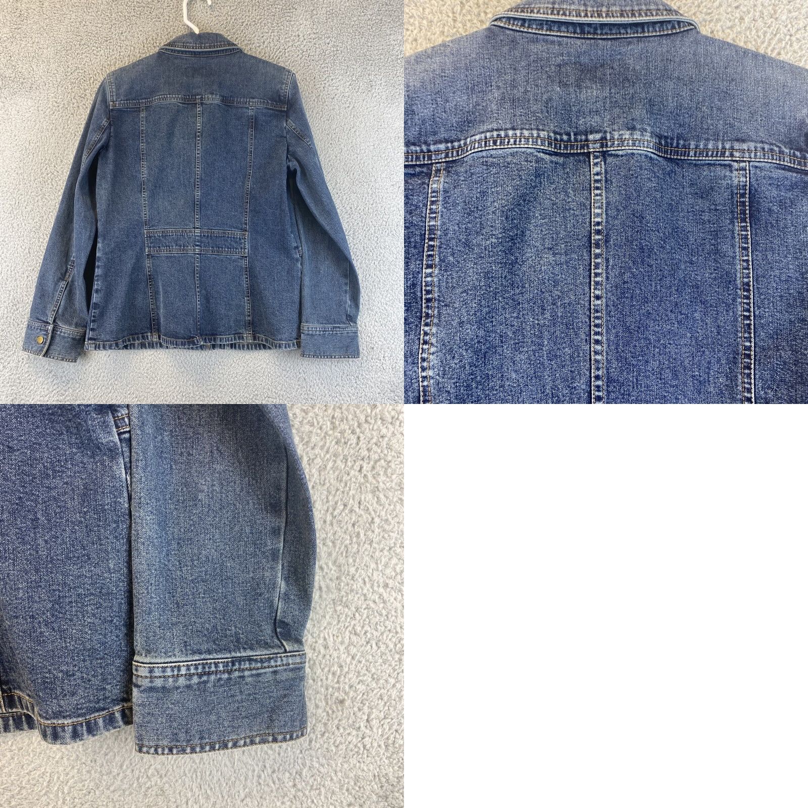 Jones New York VINTAGE Jones New York Jeans Jacket Women Medium Blue Long Sleeve Denim Coat Women's Clothing Size M / US 6-8 / IT 42-44 - 8 Thumbnail