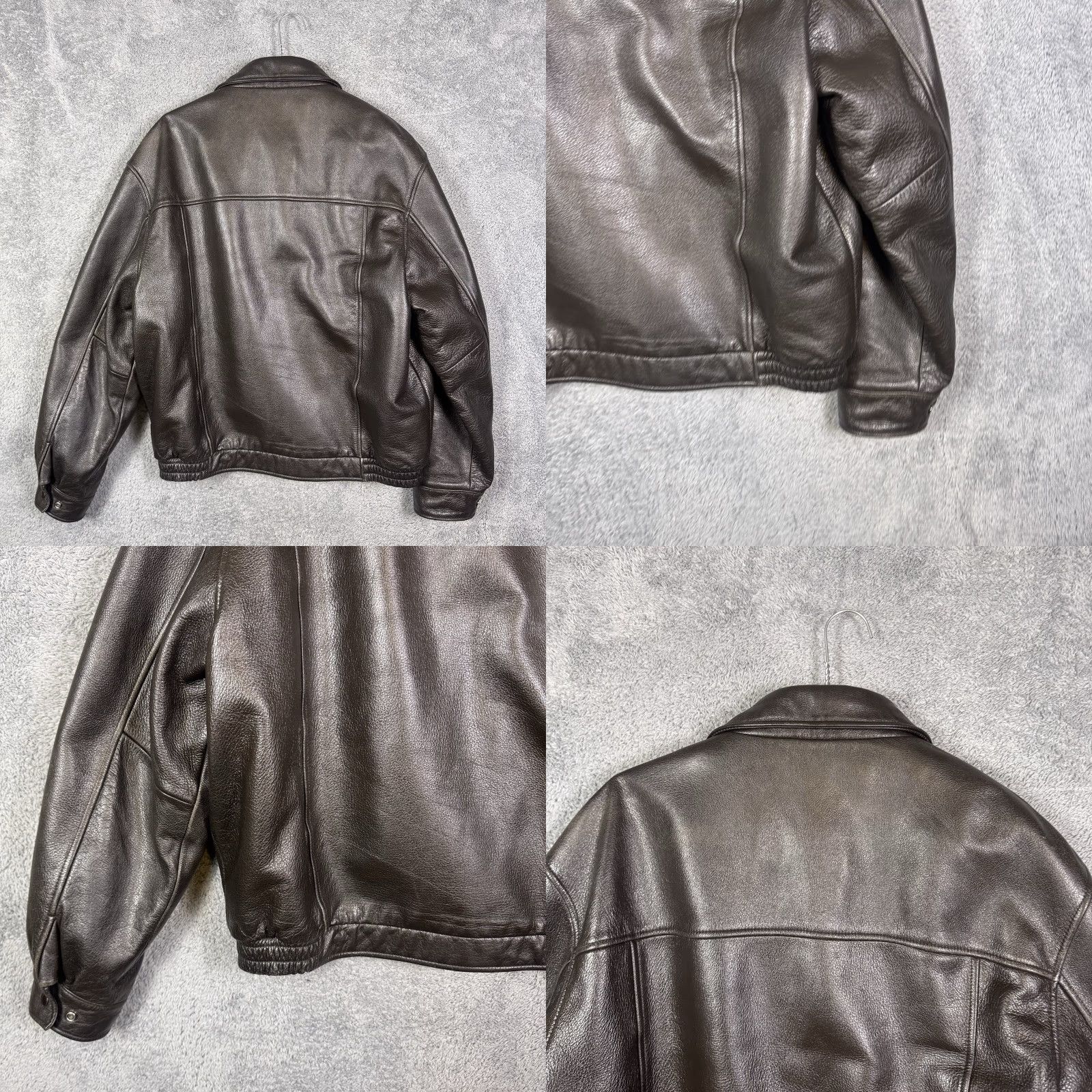 Jos. A. Bank Jos. A. Bank Jacket Men’s M Leather Full Zip Bomber Lined Removable Liner Brown Vintage? Size US M / EU 48-50 / 2 - 10 Thumbnail