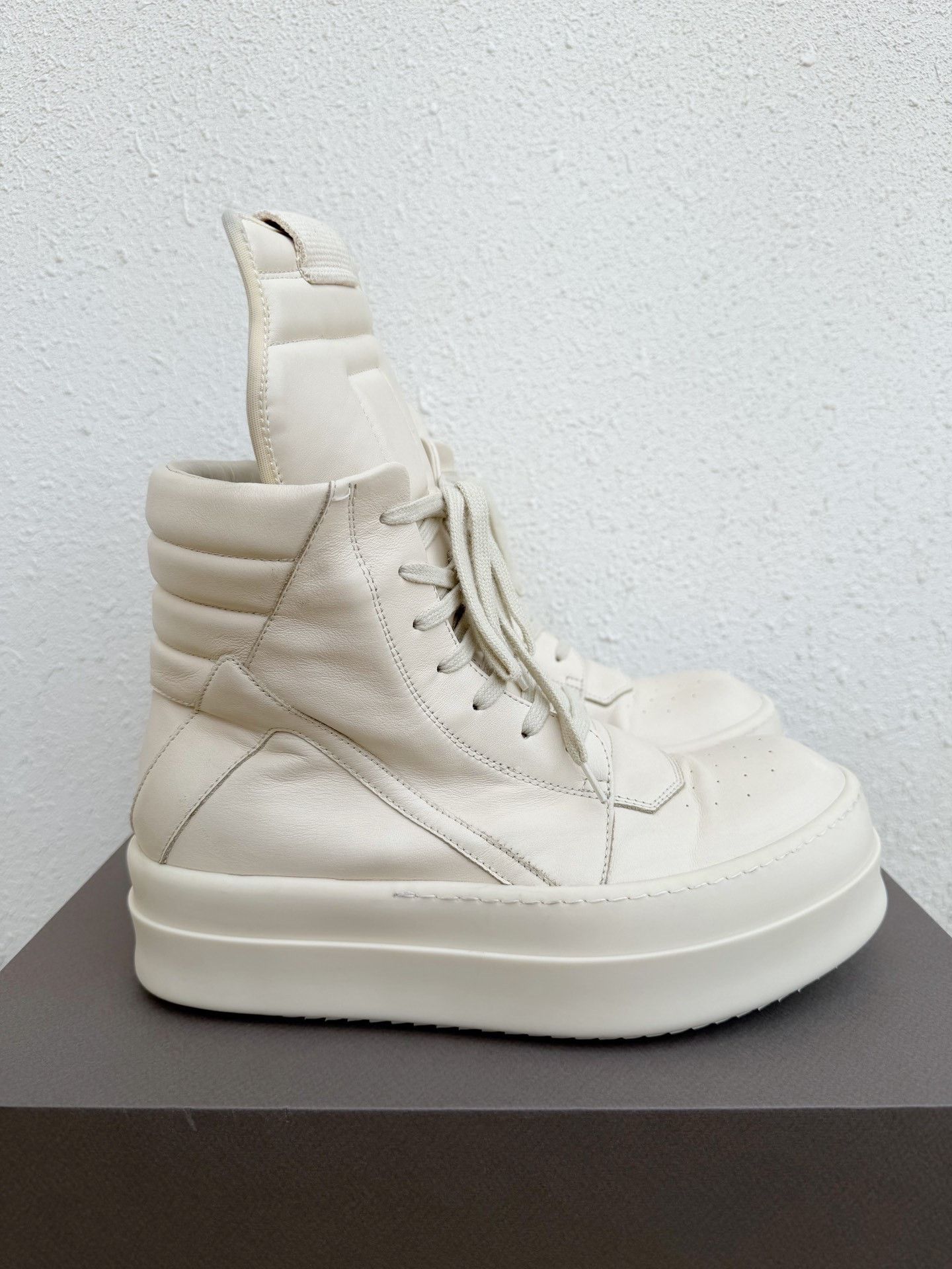 Rick Owens Rick Owens Bumper High-Top White Platform Size US 8 / EU 41 - 1 Thumbnail
