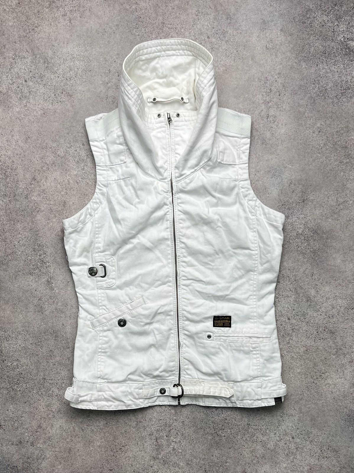 G-Star G Star Raw denim biker vest with high neck Size S / US 4 / IT 40 - 1 Thumbnail