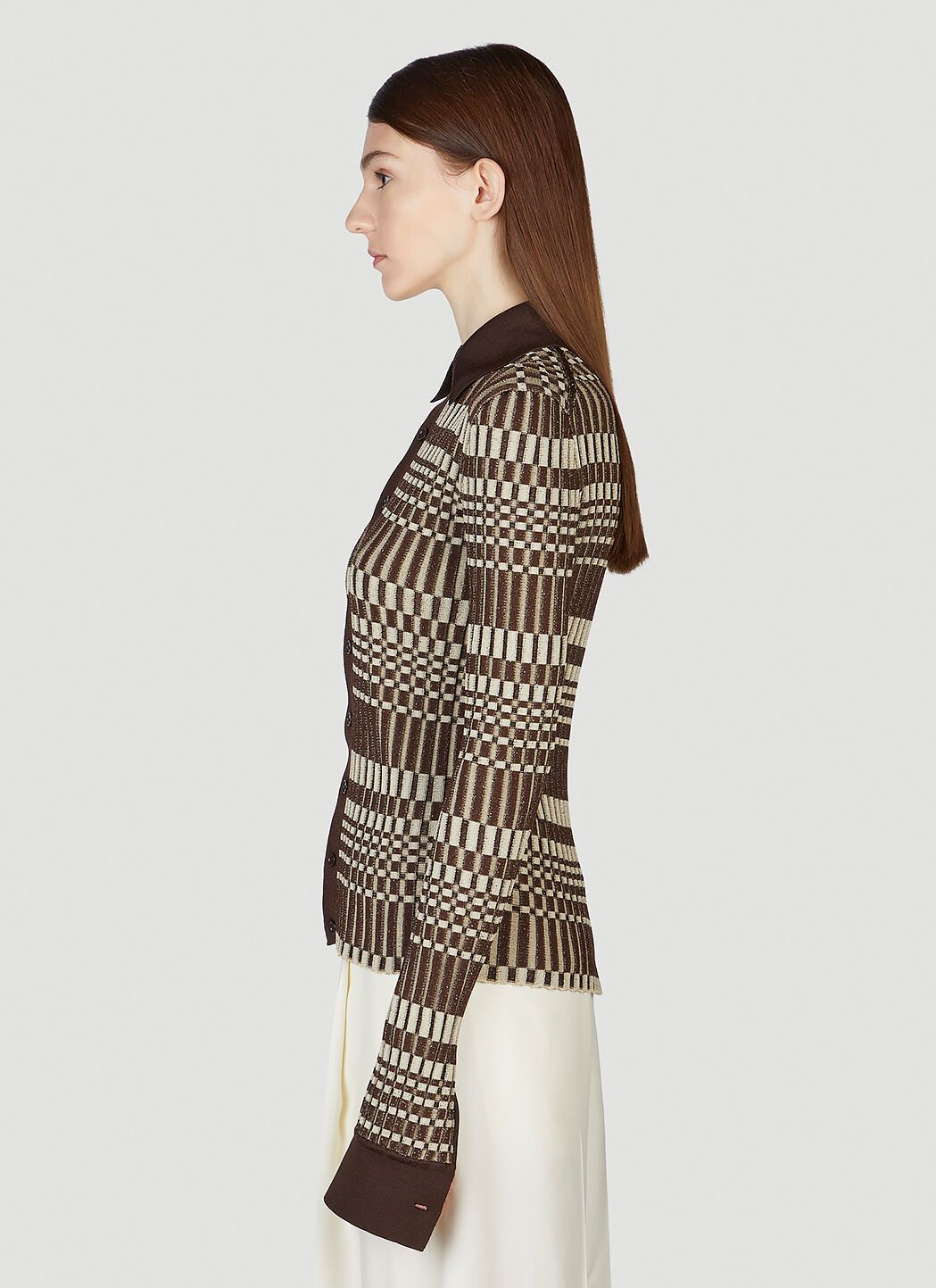 Bottega Veneta o1loc1c0824 707872 Cardigan in Multicolor Size M / US 6-8 / IT 42-44 - 3 Thumbnail