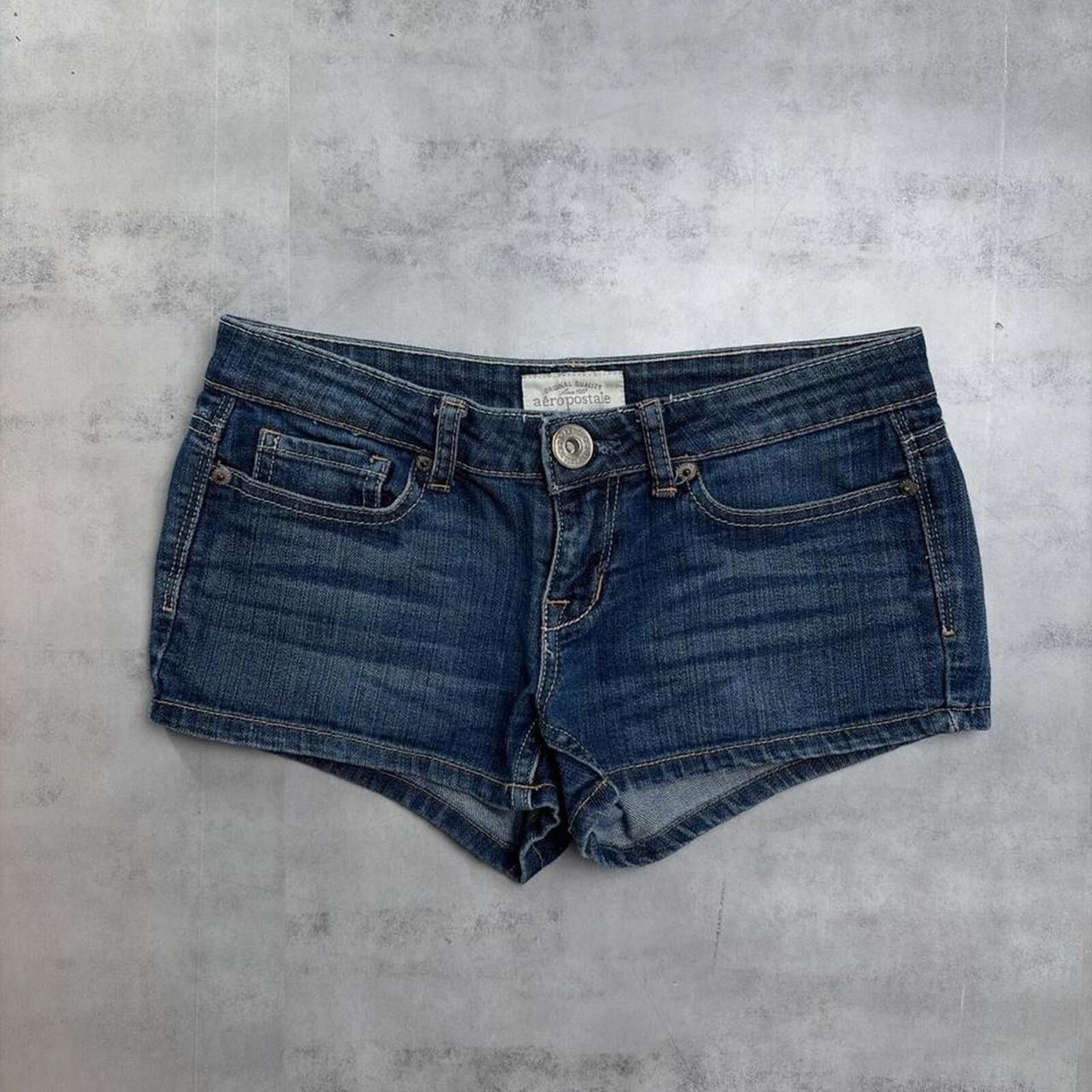 Aeropostale Y2K Blue Aeropostale Grunge Mini Denim Shorts Size 30" / US 8 / IT 44 - 2 Thumbnail