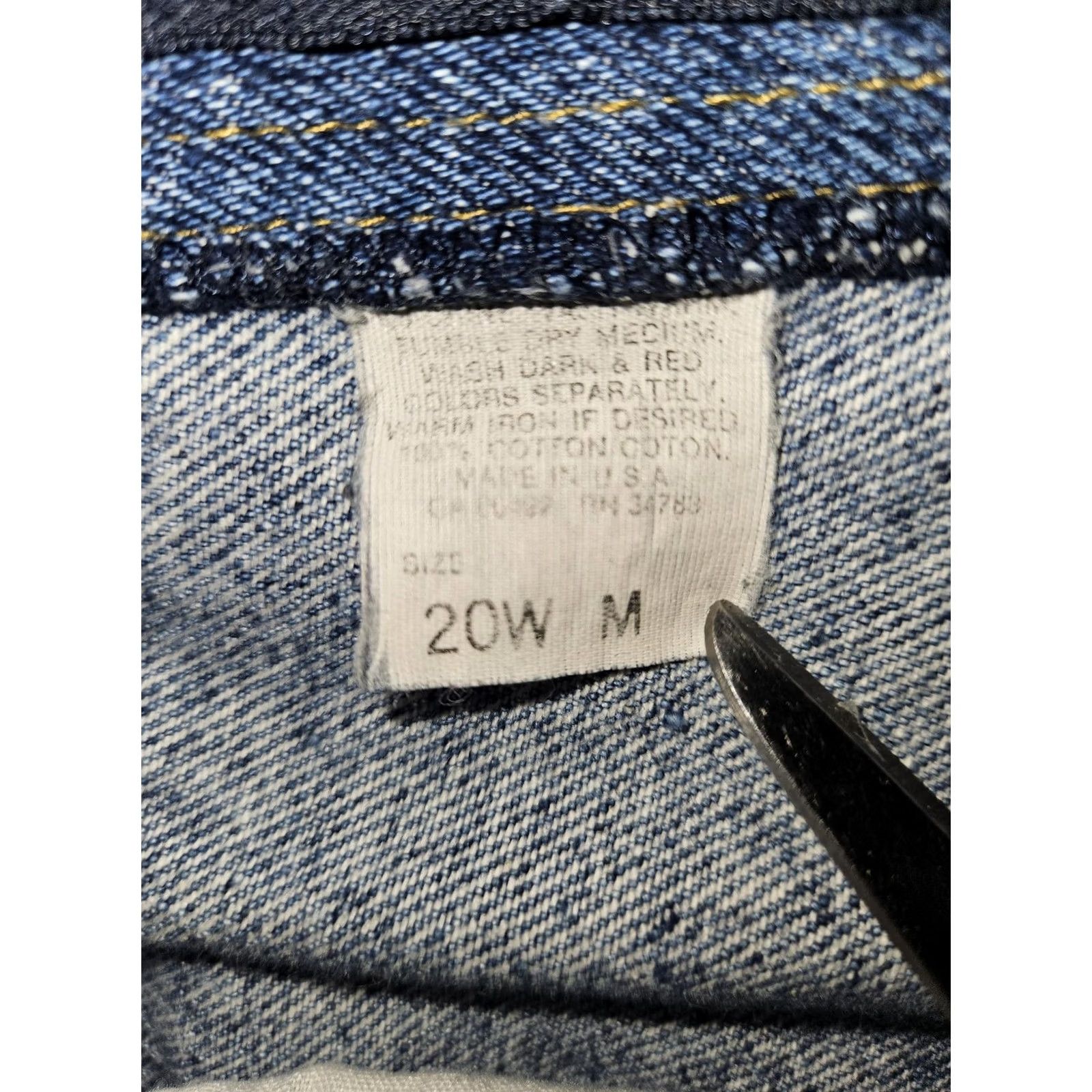 Lee VINTAGE Lee Jeans Womens 20W High Waist Tapered Leg Made USA 90s Denim Pants Size 42" / US 20 - 2 Thumbnail