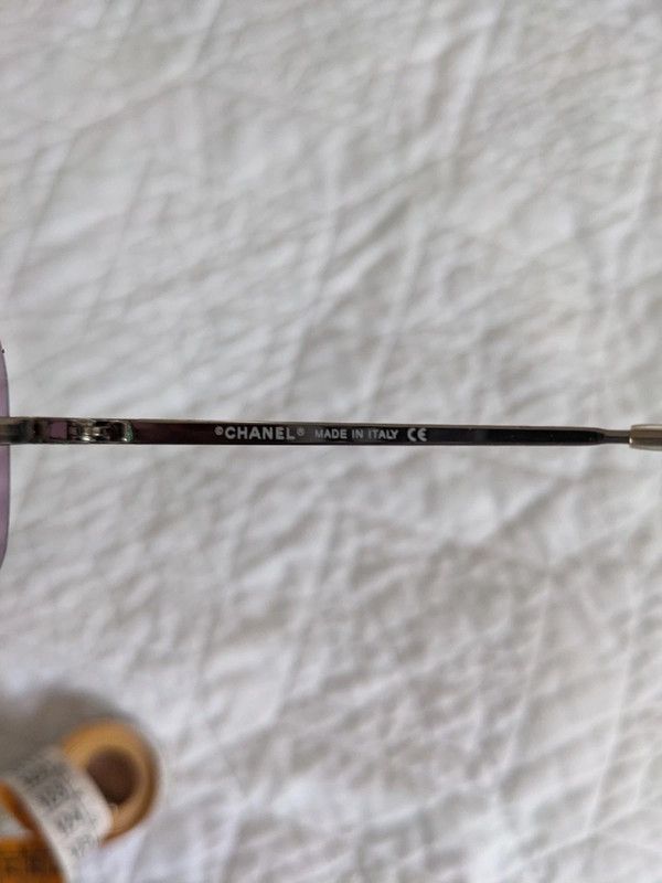 Chanel Chanel Sunglasses 4017 CC Rhinestone Logo Rimless Vintage Size ONE SIZE - 10 Thumbnail