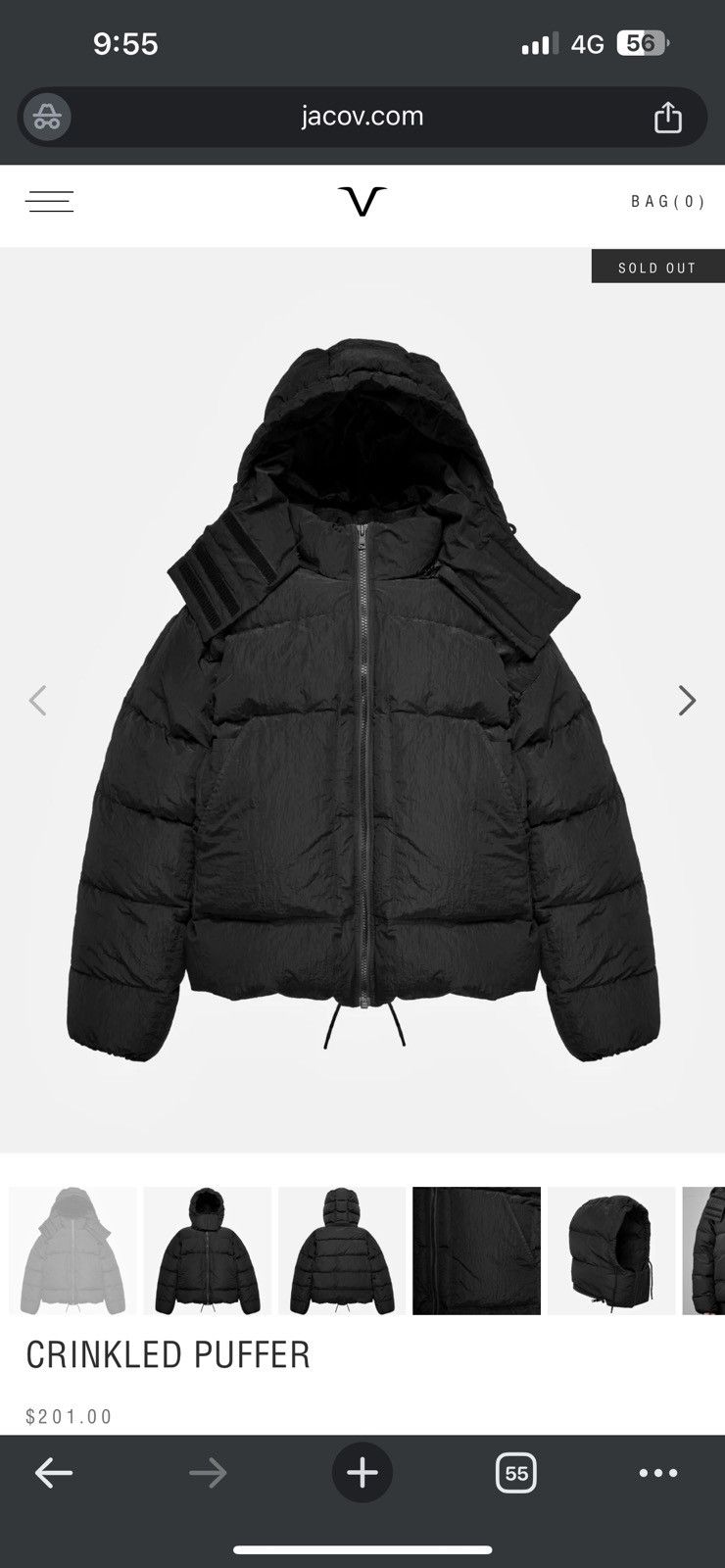 jacov Jacov black crinkled puffer Size US L / EU 52-54 / 3 - 3 Thumbnail