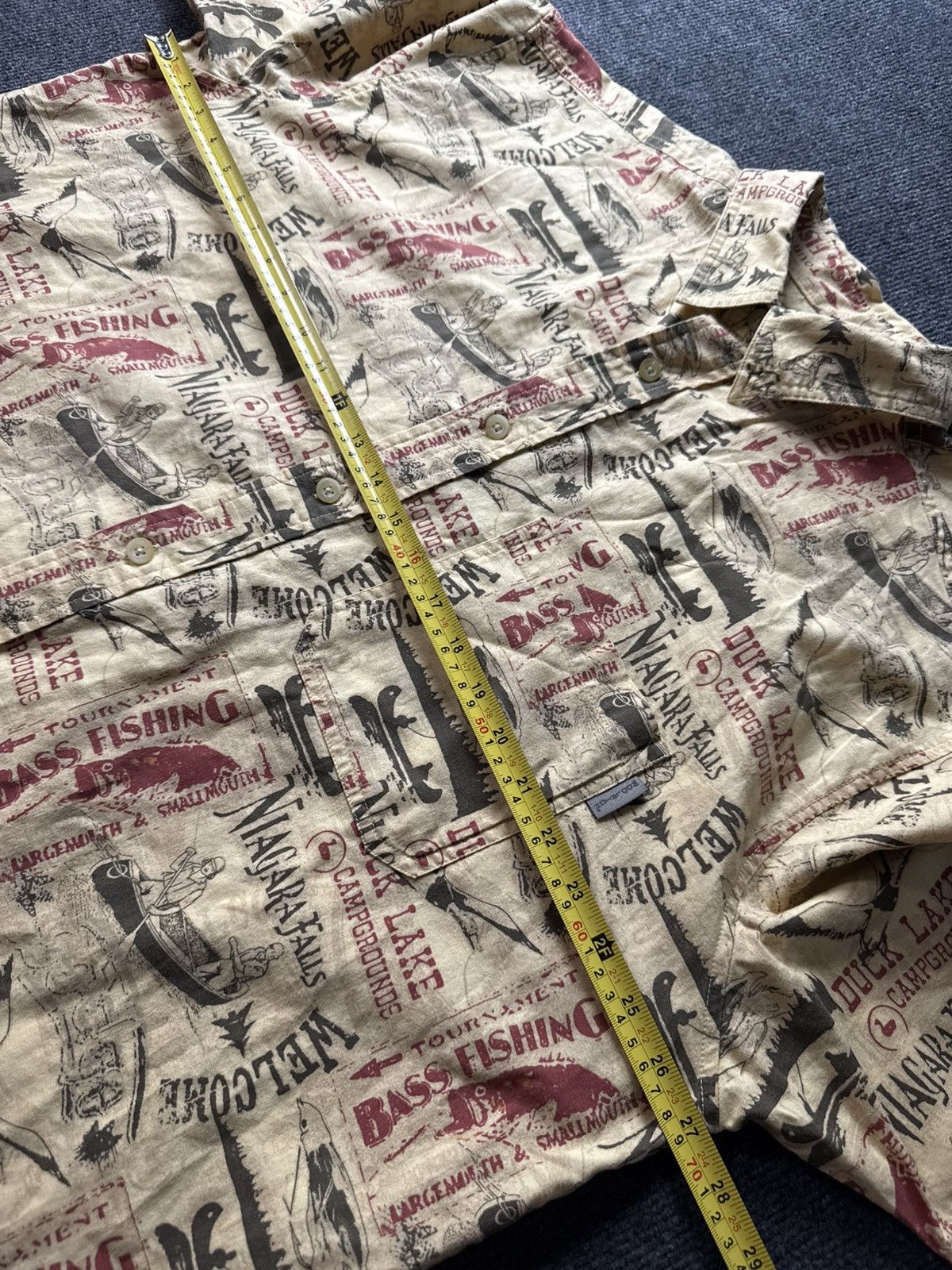 Woolrich Woolen Mills 00s Vintage USA Y2K Woolrich Niagara Falls Camp Print Shirt Size US XL / EU 56 / 4 - 13 Thumbnail