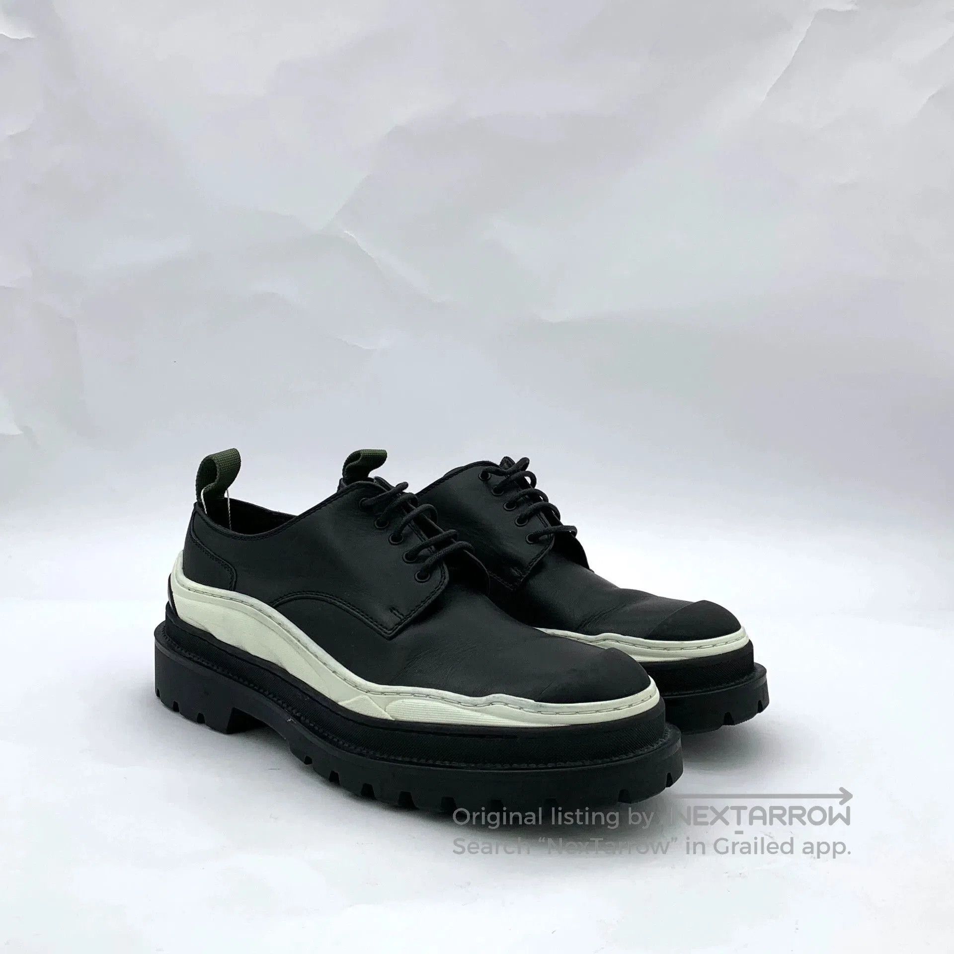 Dior Dior x Sacai Black Leather Derby Shoes. Size US 10.5 / EU 43-44 - 2 Thumbnail