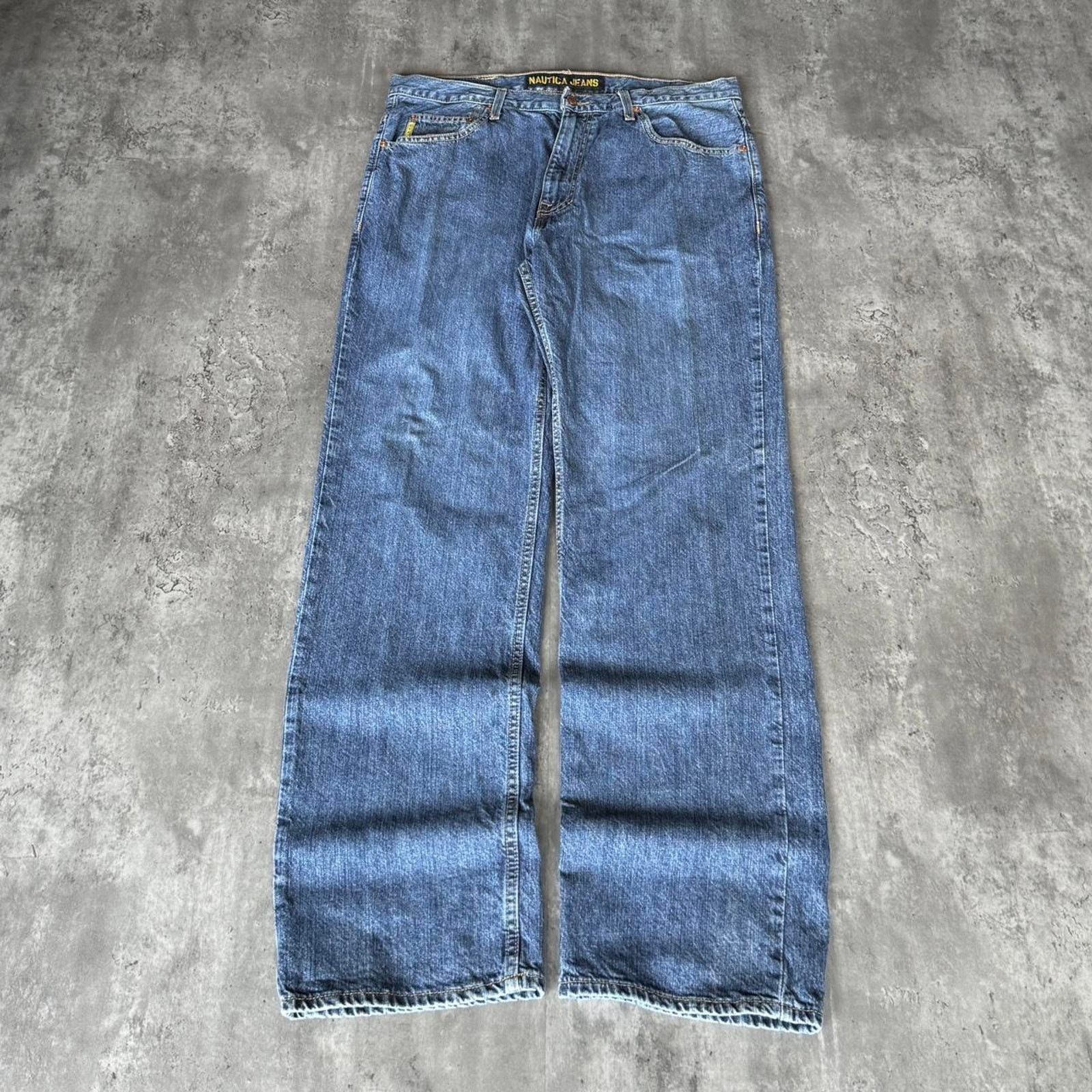 Japanese Brand × Nautica Vintage Y2K Nautica Embroidered Grunge Opium Denim Jeans Size US 36 / EU 52 - 2 Thumbnail