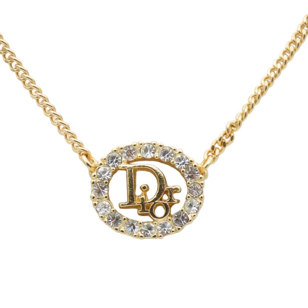 Dior Christian Dior CD Logo Necklace Metal Necklace DUTY FREE for USA
