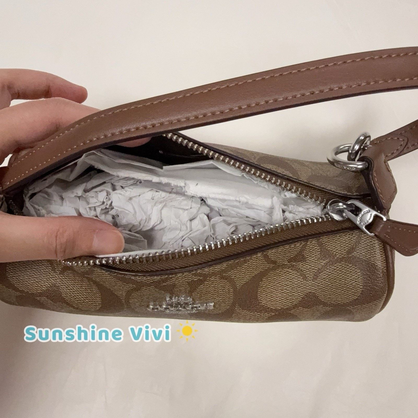 Coach NWT Coach CP475 Nolita Barrel Bag Khaki Saddle / silver Size ONE SIZE - 6 Thumbnail