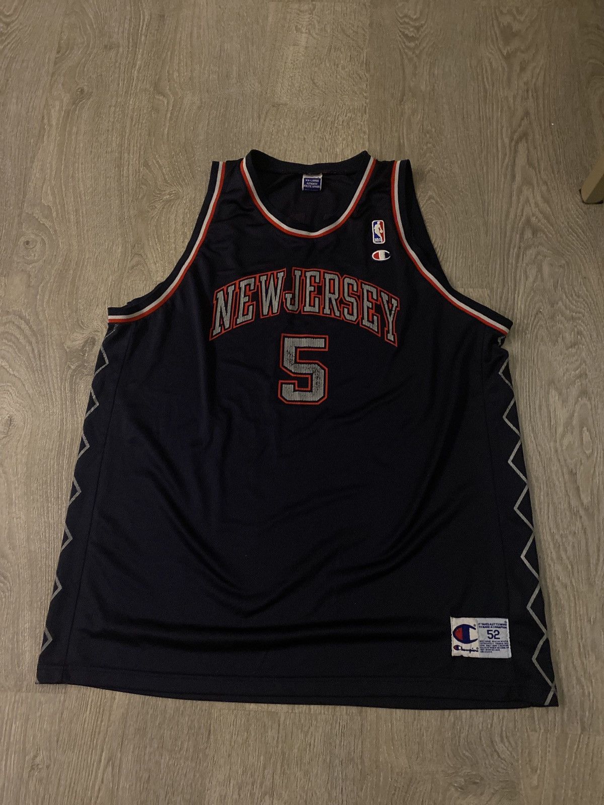 Champion × Raised by Champions × Vintage Champion New Jersey NBA KIDO #5 Vintage Basketball Jersey Size US XXL / EU 58 / 5 - 6 Thumbnail