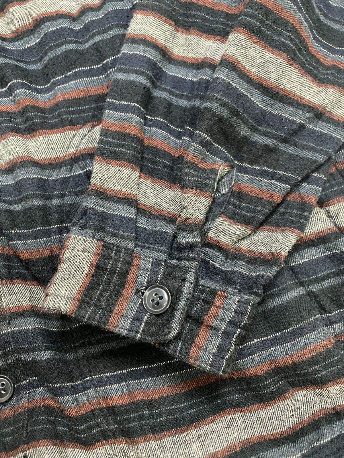 Global Work × Japanese Brand Global Work Stripe cotton jacket button up Size US L / EU 52-54 / 3 - 11 Thumbnail