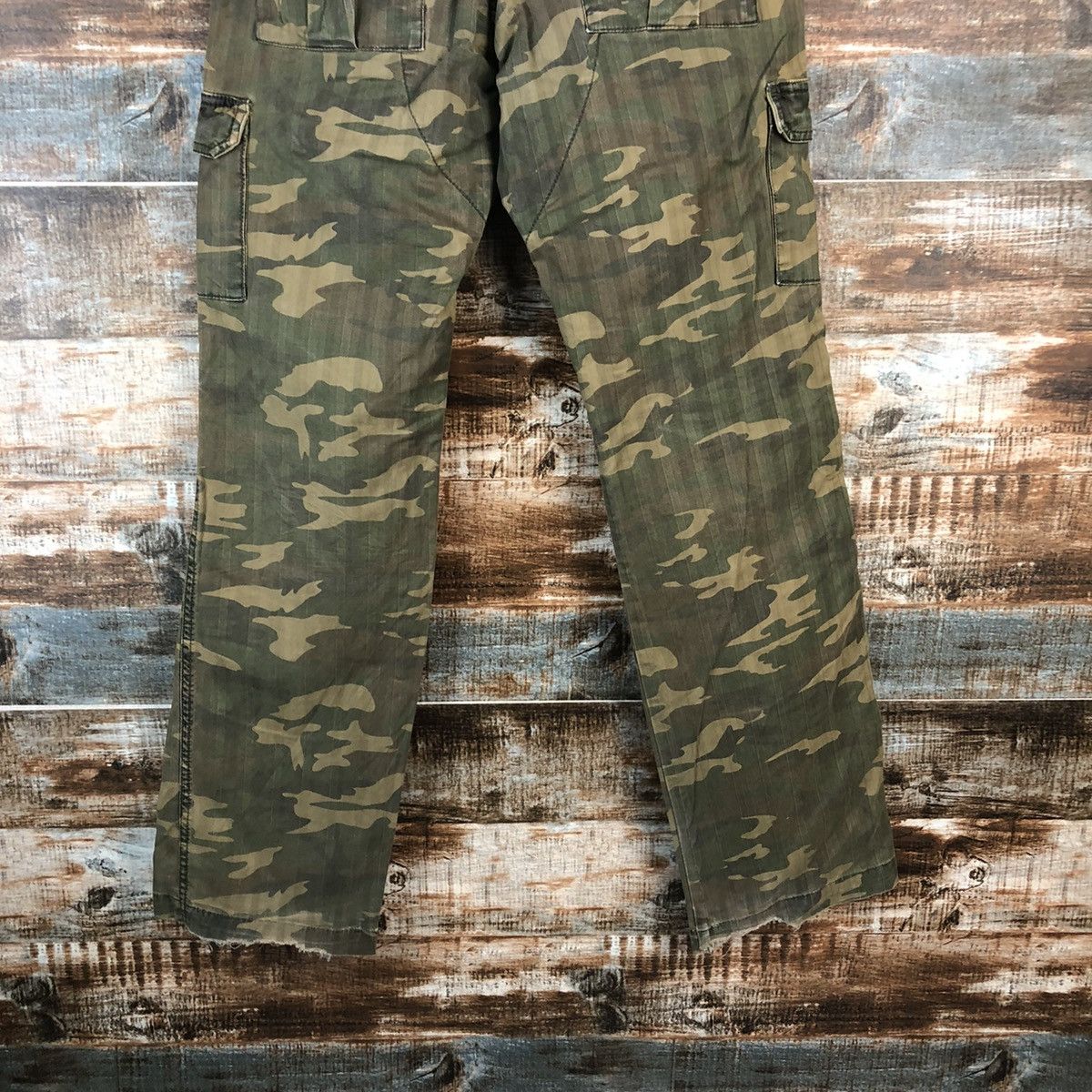 Japanese Brand DLL Ships Green Camo Cargo Multipocket Pants #C760 Size US 28 / EU 44 - 15 Thumbnail