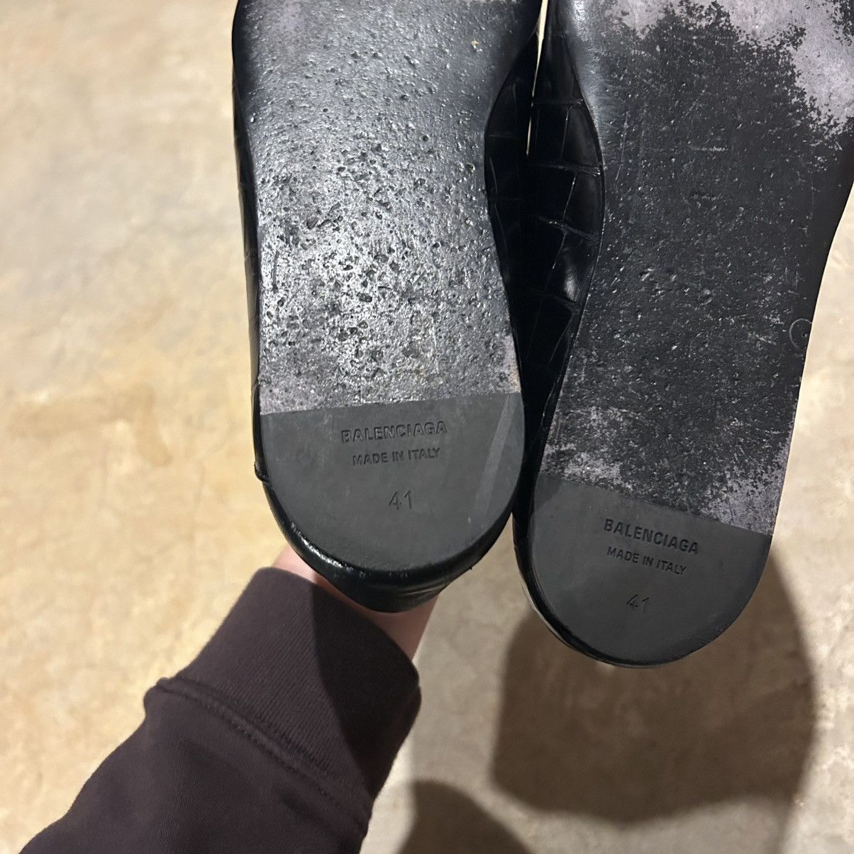 Balenciaga × Designer Balenciaga Cosy Flat Croc Embossed Leather Loafers US 9 Size US 9 / EU 42 - 10 Thumbnail