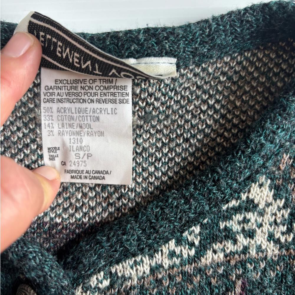 Designer Vintage Wool 80/90’s Cardigan Size S / US 4 / IT 40 - 5 Thumbnail