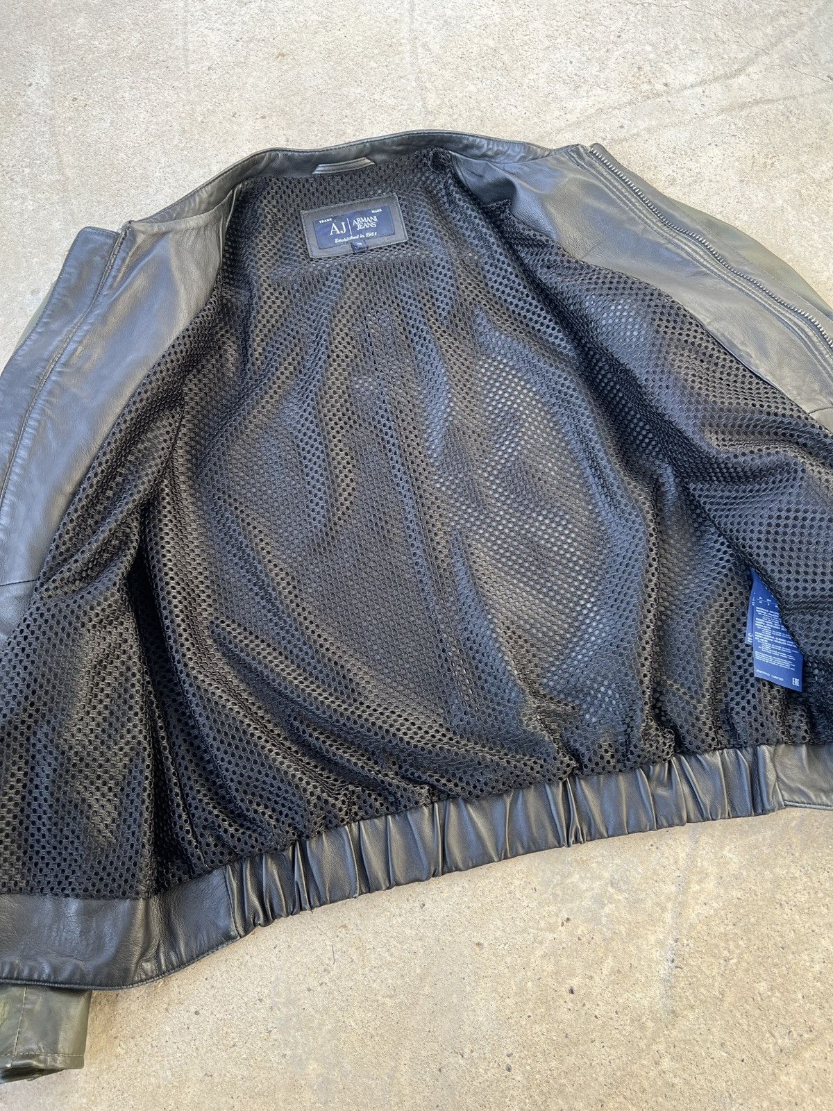 Armani Armani Jeans Leather Jacket Size US S / EU 44-46 / 1 - 5 Thumbnail