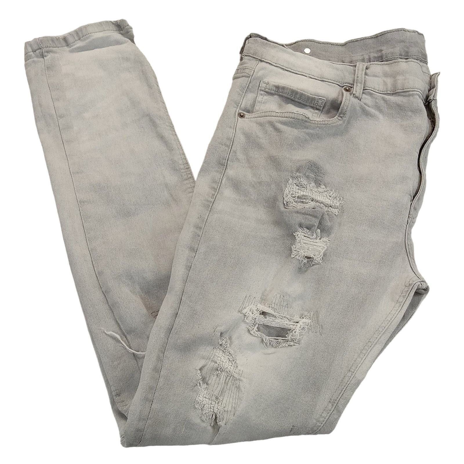 & Other Stories Evolution Jeans 40 X 34 Mens Baggy Streetwear Y2K Gray Denim Size US 40 / EU 56 - 4 Thumbnail