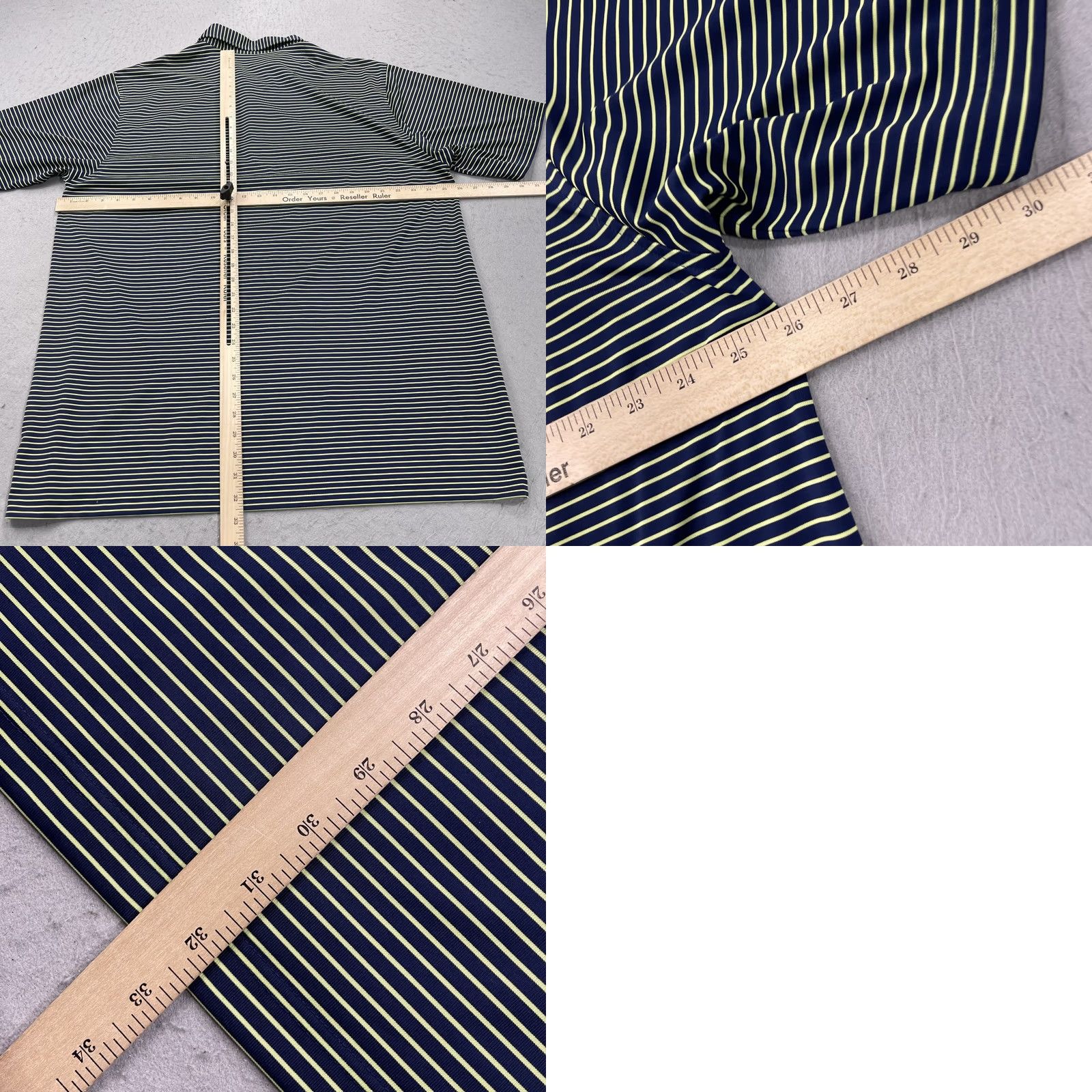Needles Donald Ross Polo Shirt Mens XL Blue Striped Performance Golf Shirt Size US XL / EU 56 / 4 - 8 Thumbnail