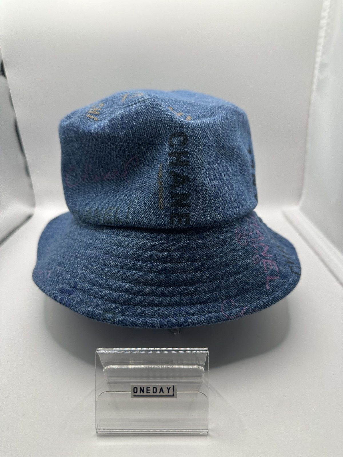CHANEL デニムブルー バケットハット Brand New 22S Chanel Bucket Denim blue Cotton Hat Size L Large
