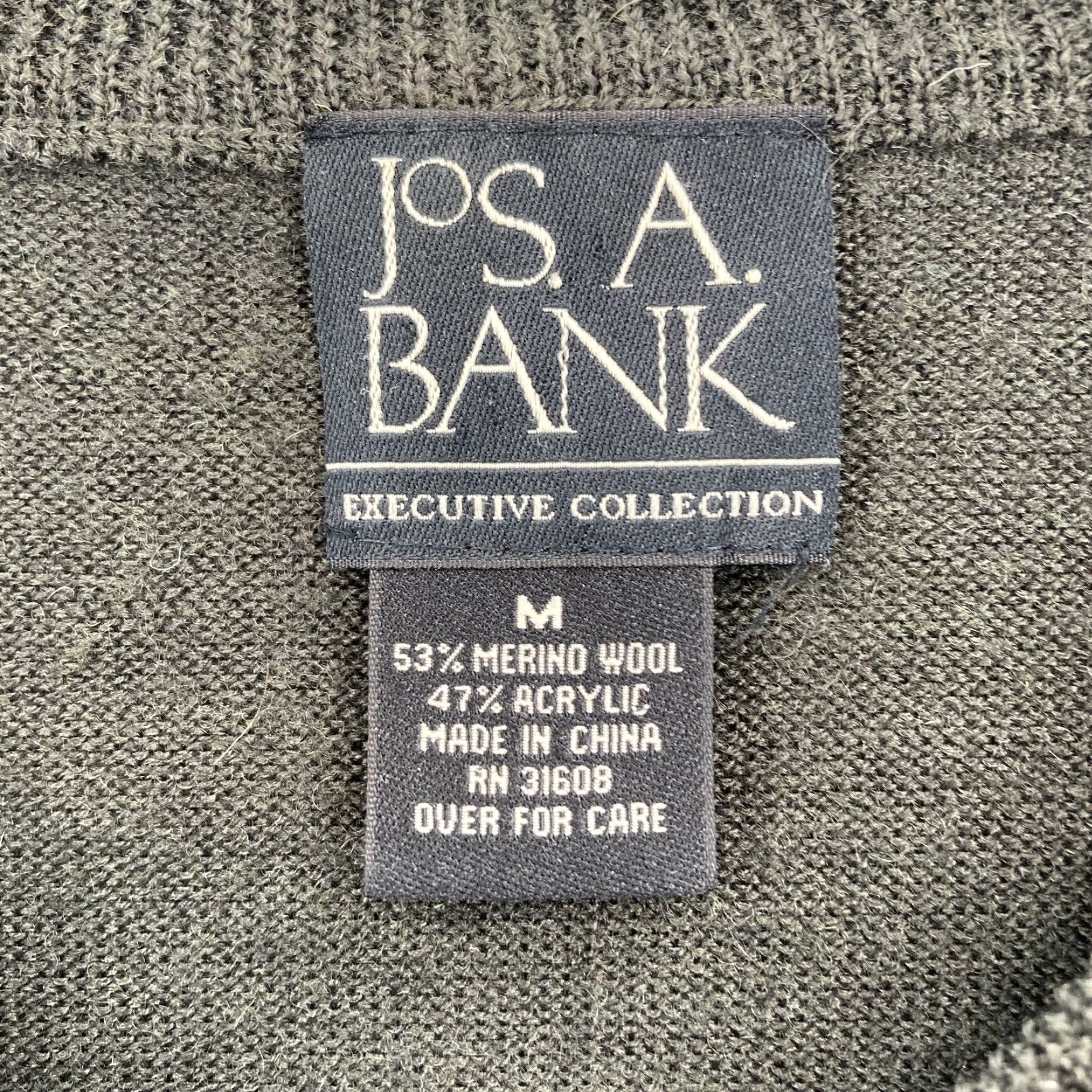 Jos. A. Bank Jos. A. Bank Merino Wool Blend Sweater Mens Medium Dark Green Long Sleeve V Neck Size US M / EU 48-50 / 2 - 7 Thumbnail