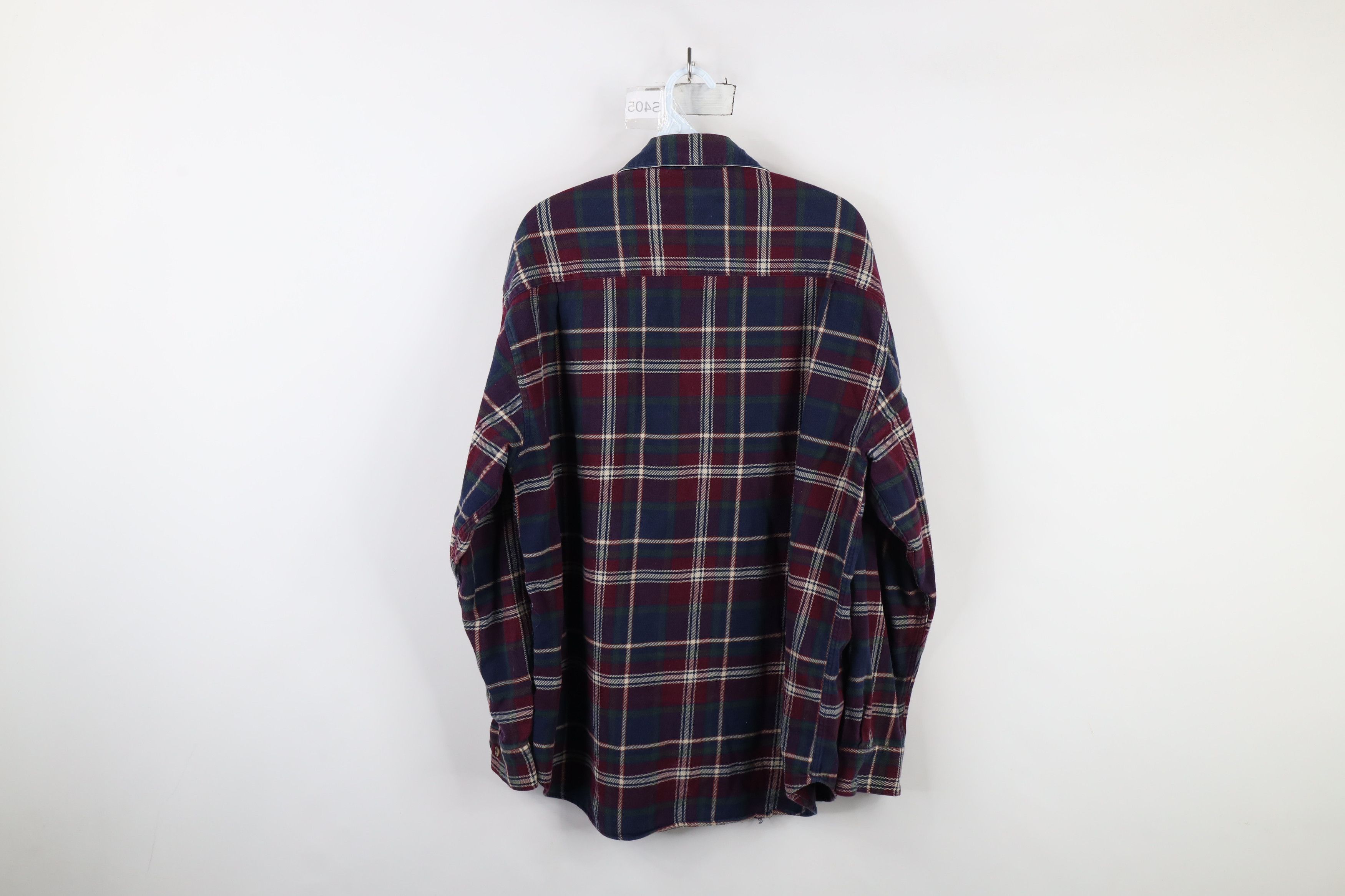 Guess × Vintage Vintage 90s Guess Spell Out Crest Flannel Button Shirt Plaid Size US L / EU 52-54 / 3 - 10 Thumbnail