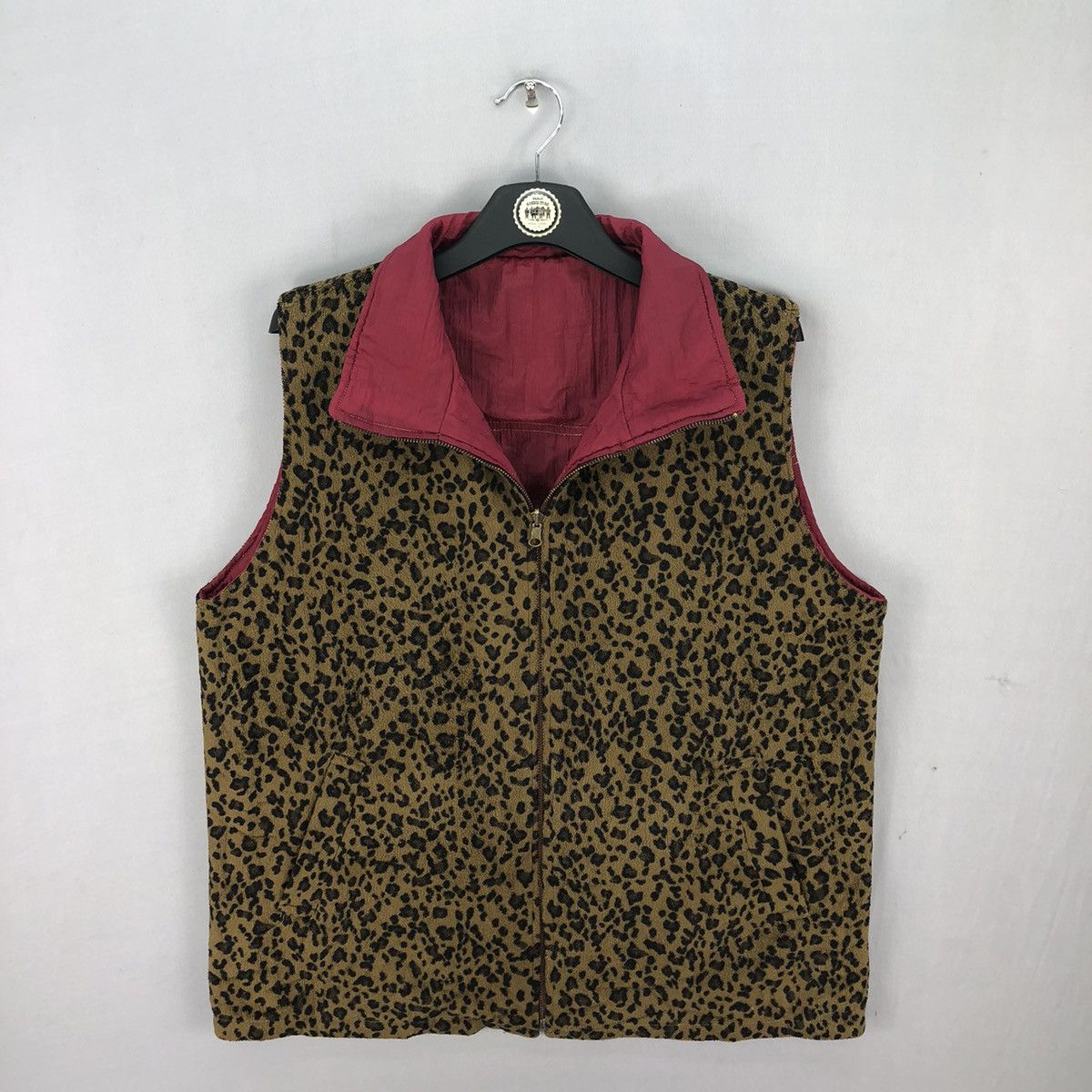 トップス 60's~70's/leopard vest Vintage Leopard Reversible Vest by Watatsune Japan Designer
