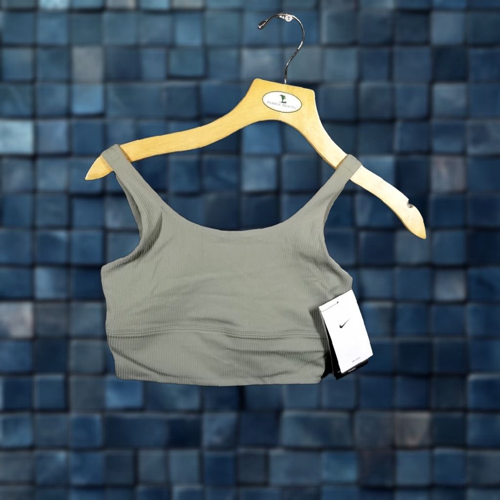 Nike Nike Women Sports Bra XS Light Army Support Padded Longline Activewear Size ONE SIZE - 1 Thumbnail