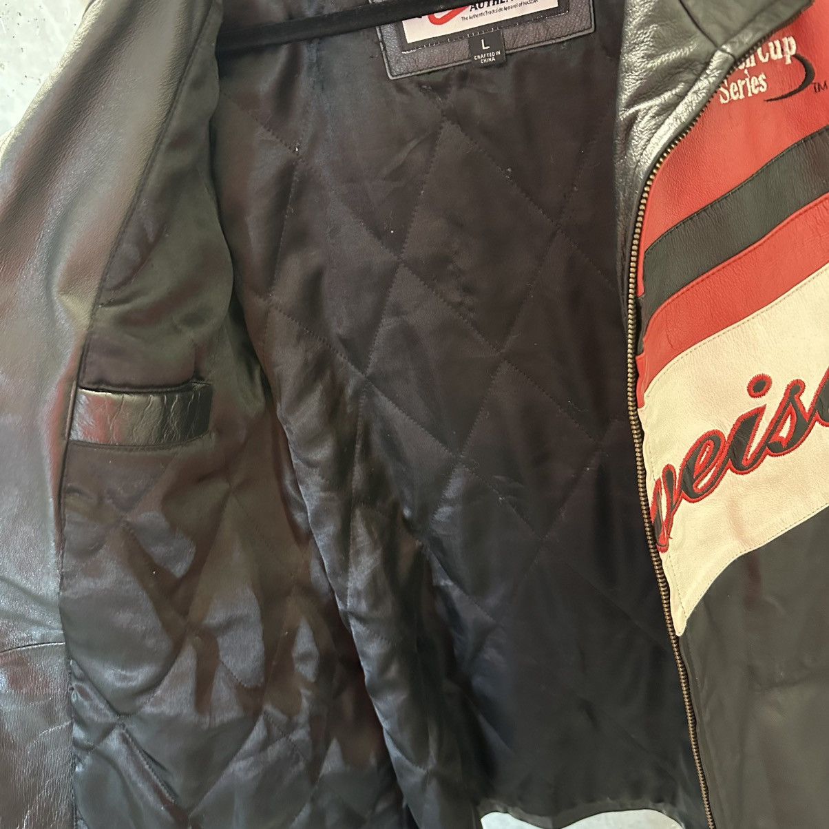 Chase Authentics Vintage 2000s D.Earnhardt Jr NASCAR Leather Jacket Budweiser Size US L / EU 52-54 / 3 - 5 Thumbnail