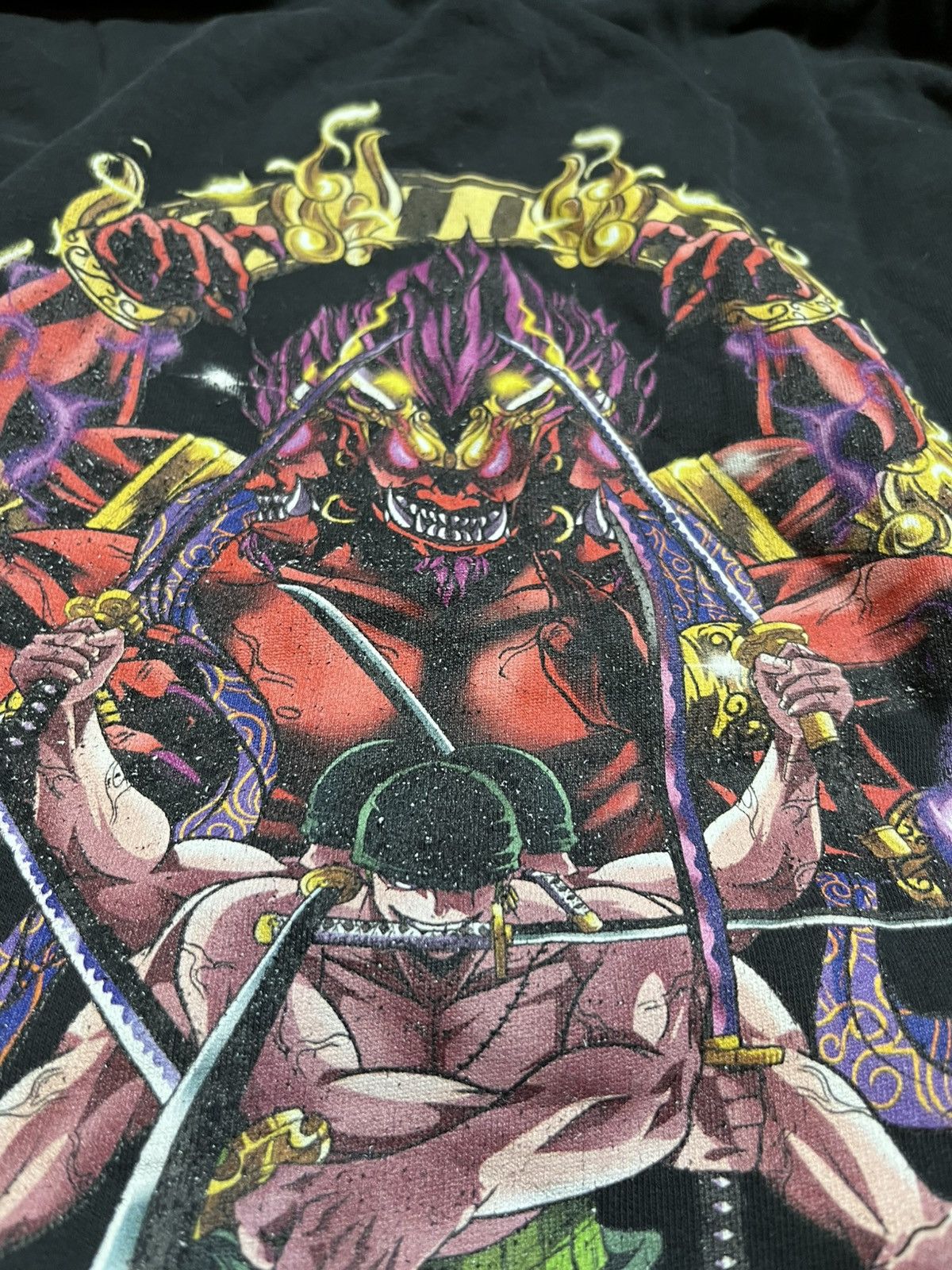 Anime NYUSEKAI ONE PIECE ZORO ANIME VINTAGE FADED COTTON HOODIE Size US M / EU 48-50 / 2 - 3 Thumbnail