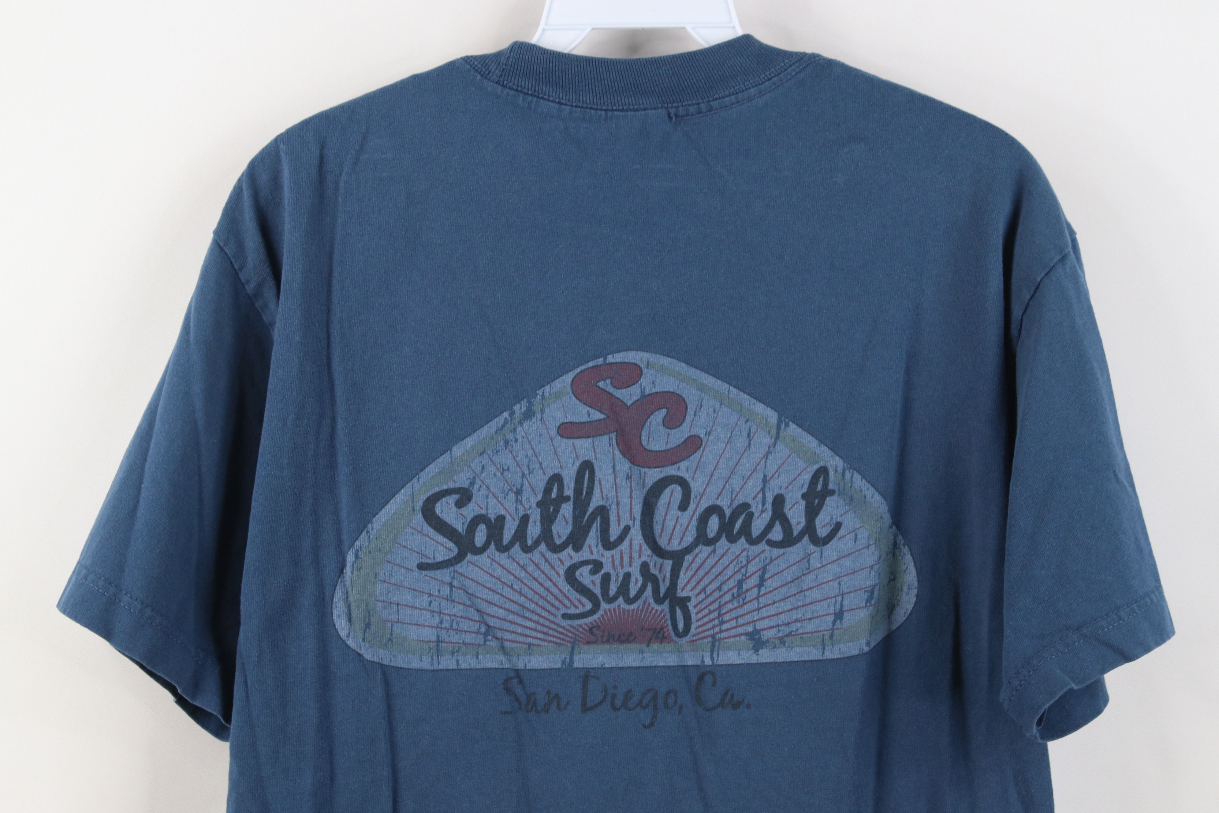 Vintage Vintage 90s Y2K South Coast Surf Surfing San Diego T-Shirt Size US M / EU 48-50 / 2 - 13 Thumbnail
