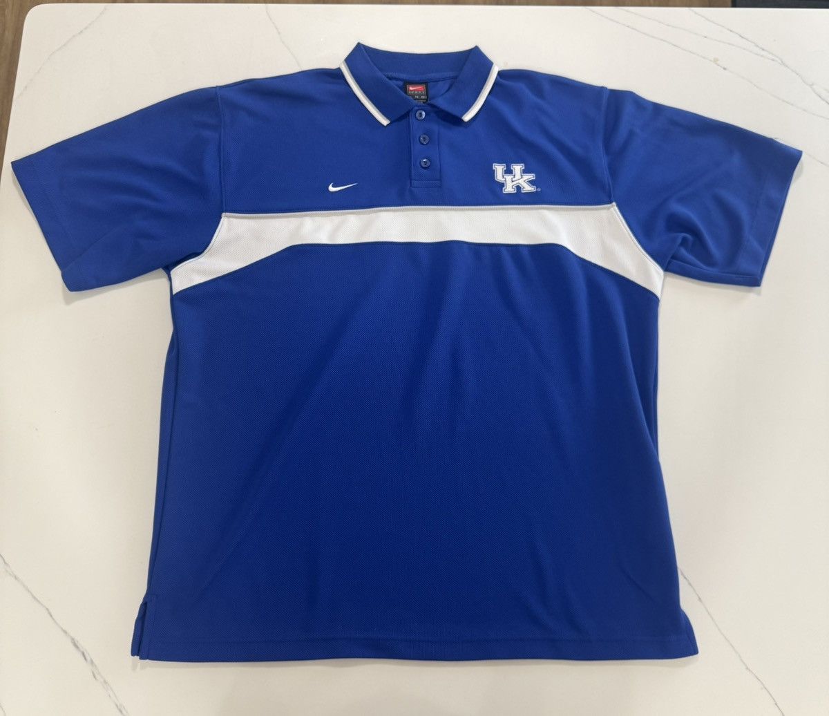 Nike Nike Team Kentucky Wildcats Polo Shirt 💙🐾 (UK / NCAA) Size US XL / EU 56 / 4 - 1 Thumbnail