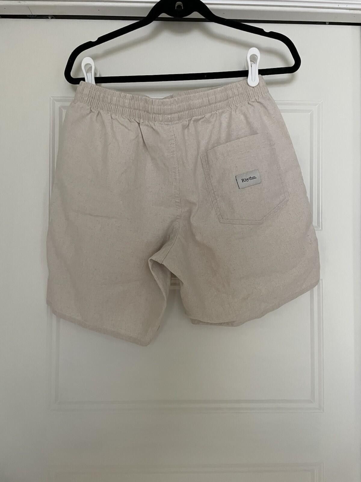 Rhythm Rhythm Off White Draw String Shorts Men 32 Size US 32 / EU 48 - 2 Thumbnail