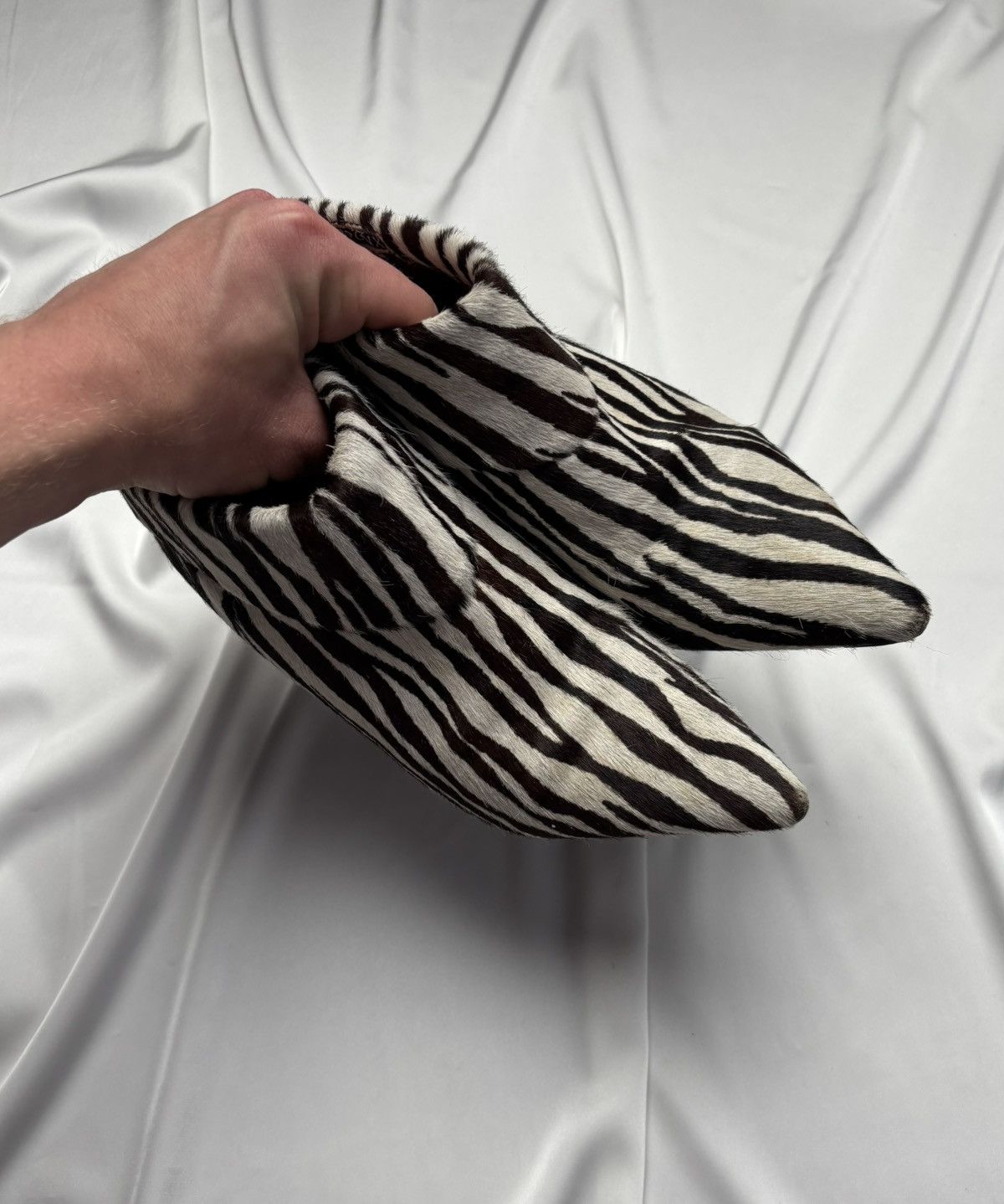 Vintage Vintage hairy zebra print heels shoes Size US 10 / IT 40 - 4 Thumbnail