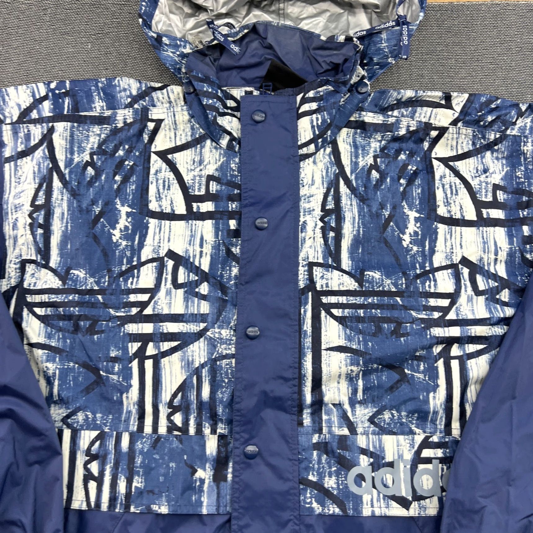 Adidas Adidas Windbreaker Jacket Mens XL Blue 90s Hooded Trefoil Zip Full Zip Water Resistant Pockets Casual Velocity Size US XL / EU 56 / 4 - 3 Thumbnail