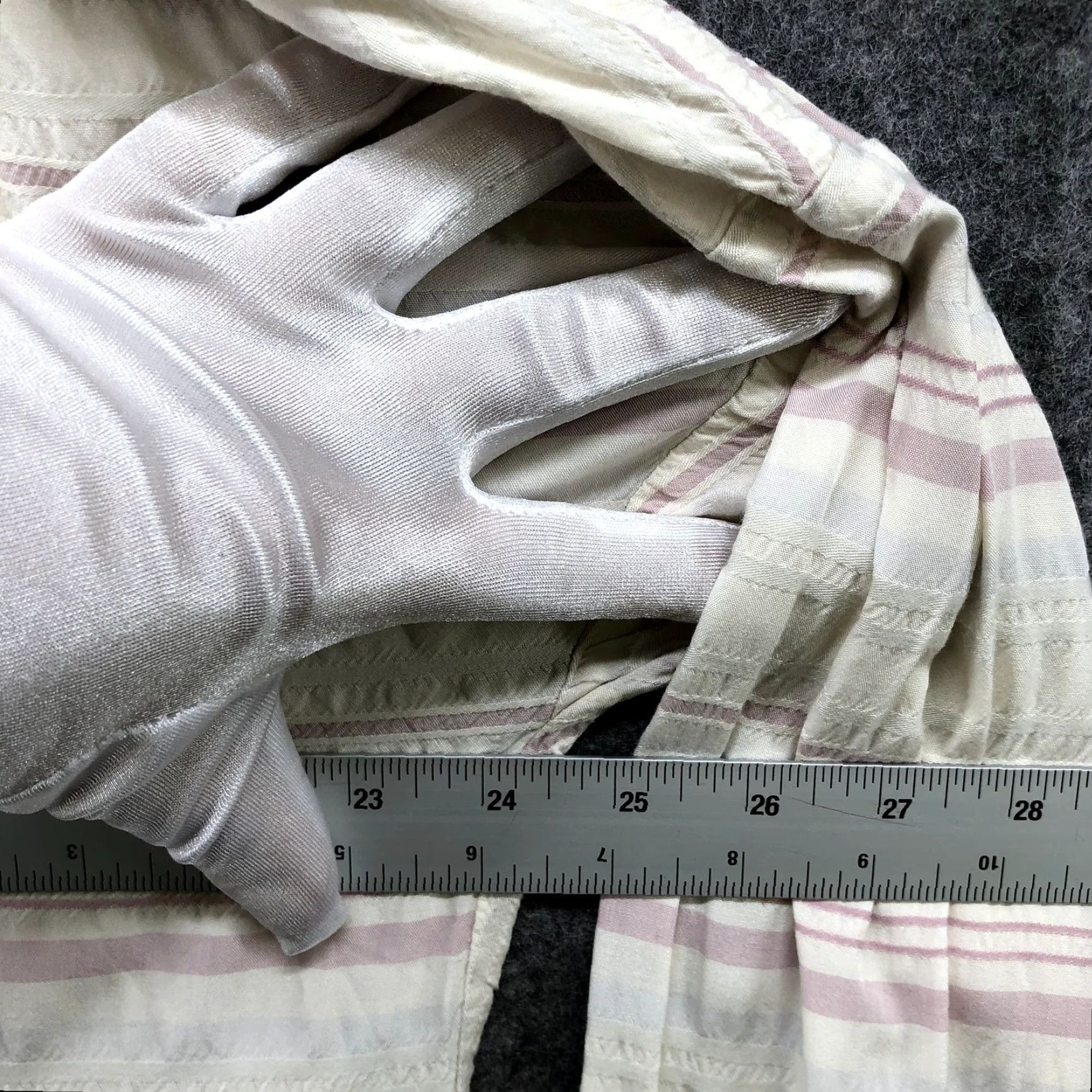 Lou & Grey Lou & Grey Rayon Shirt Womens S White Pink Long Sleeve Button Down Lightweight Size S / US 4 / IT 40 - 8 Thumbnail