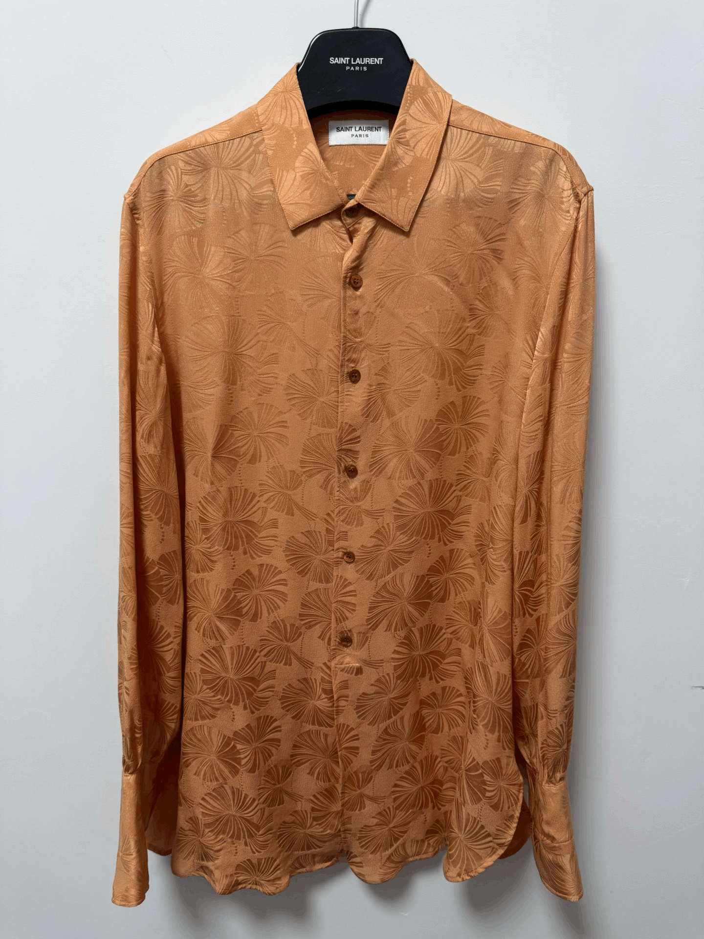 Saint Laurent Paris Saint Laurent Floral Silk Shirt Size L / US 10 / IT 46 - 1 Thumbnail