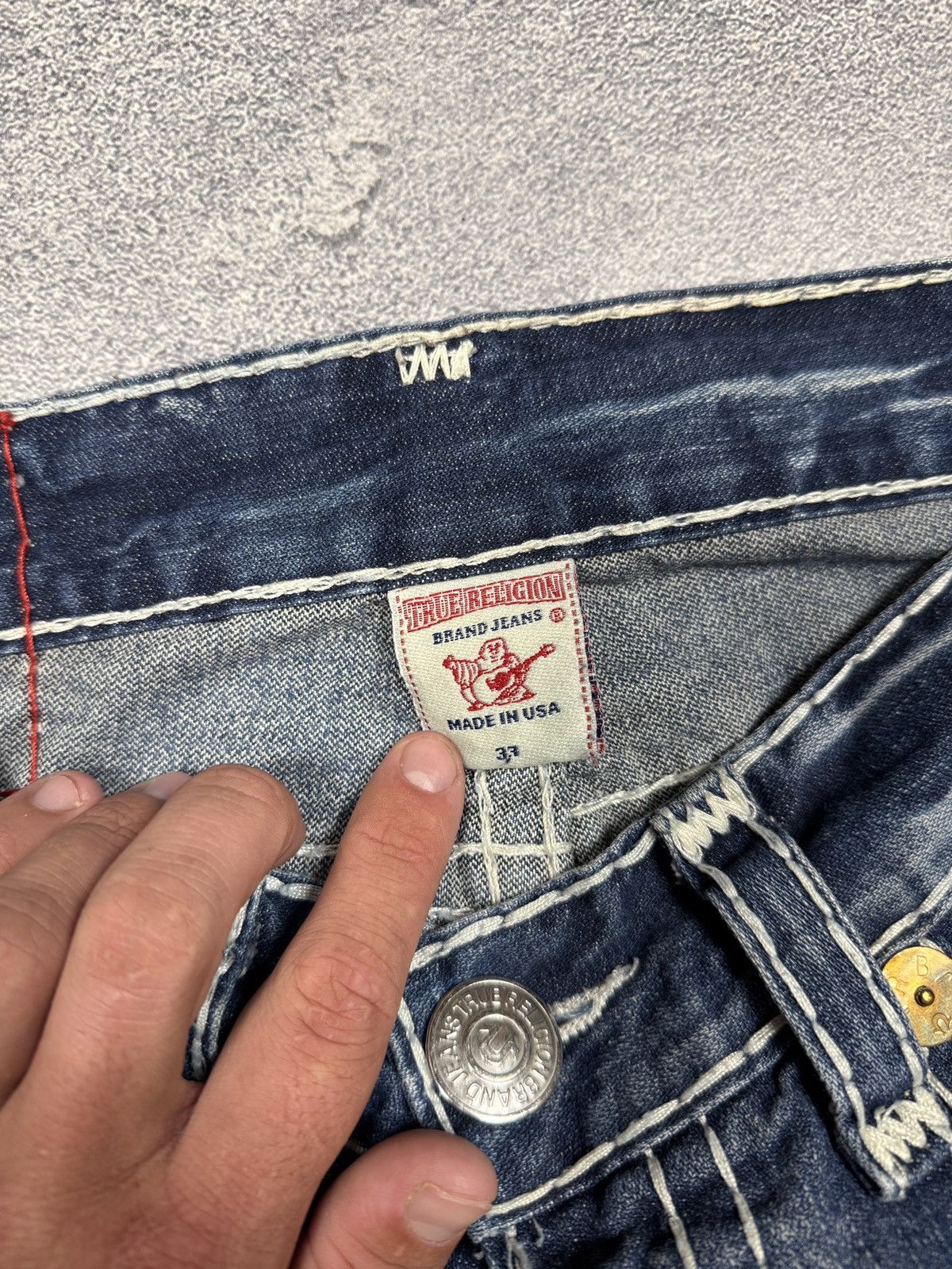 True Religion Crazy True Religion Jeans Big Logo StreetWear Size US 33 - 12 Thumbnail