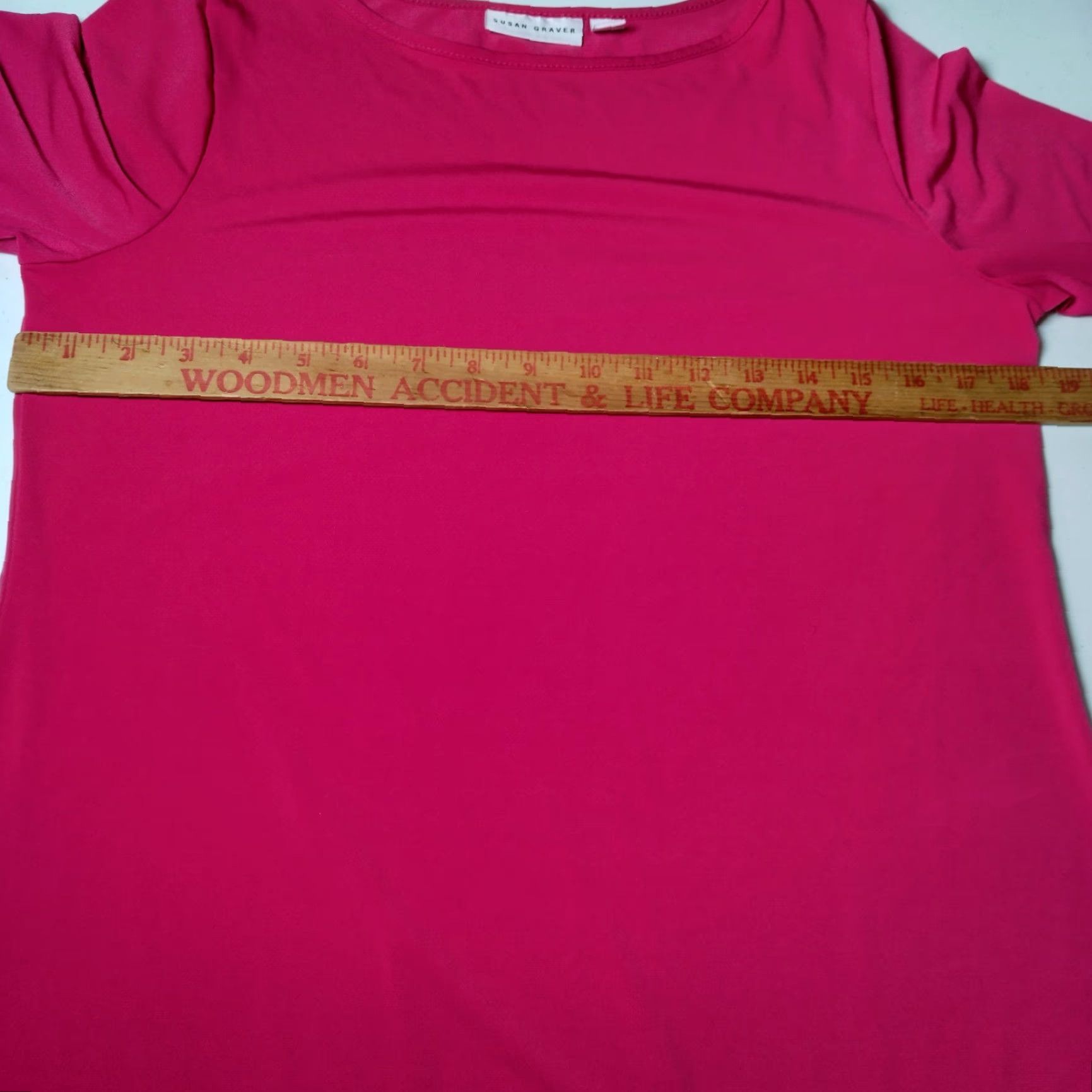 Vintage Susan Graver Shirt Small Hot Pink Liquid Knit Asymmetrical Hem 3/4 Slv Tunic Women Regular Pink Modern Classic Casual Party/Cocktail Shirt Womens Size S / US 4 / IT 40 - 3 Thumbnail