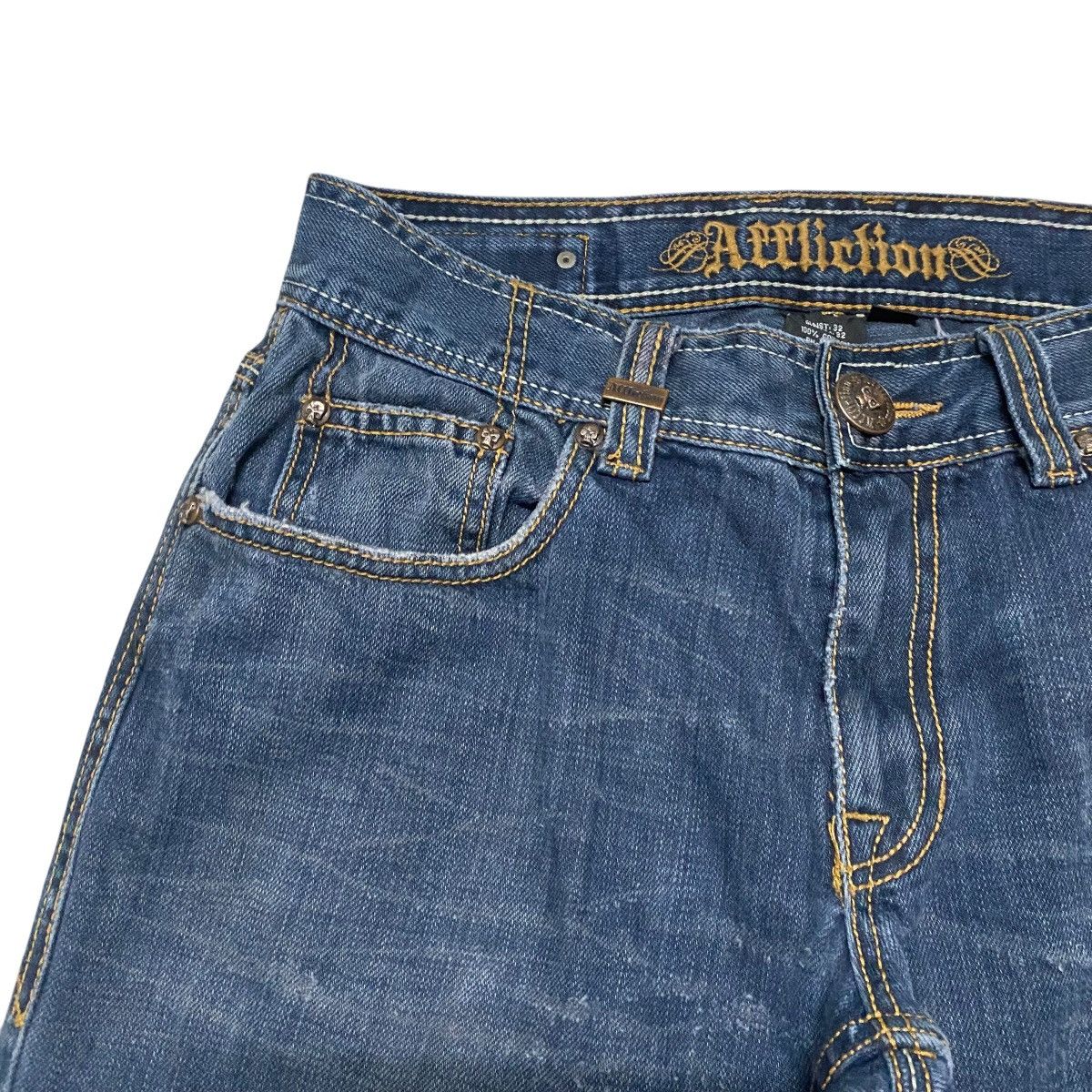 Affliction Vintage Y2K AFFLICTION Denim Embroidered Jeans Size US 32 / EU 48 - 5 Thumbnail