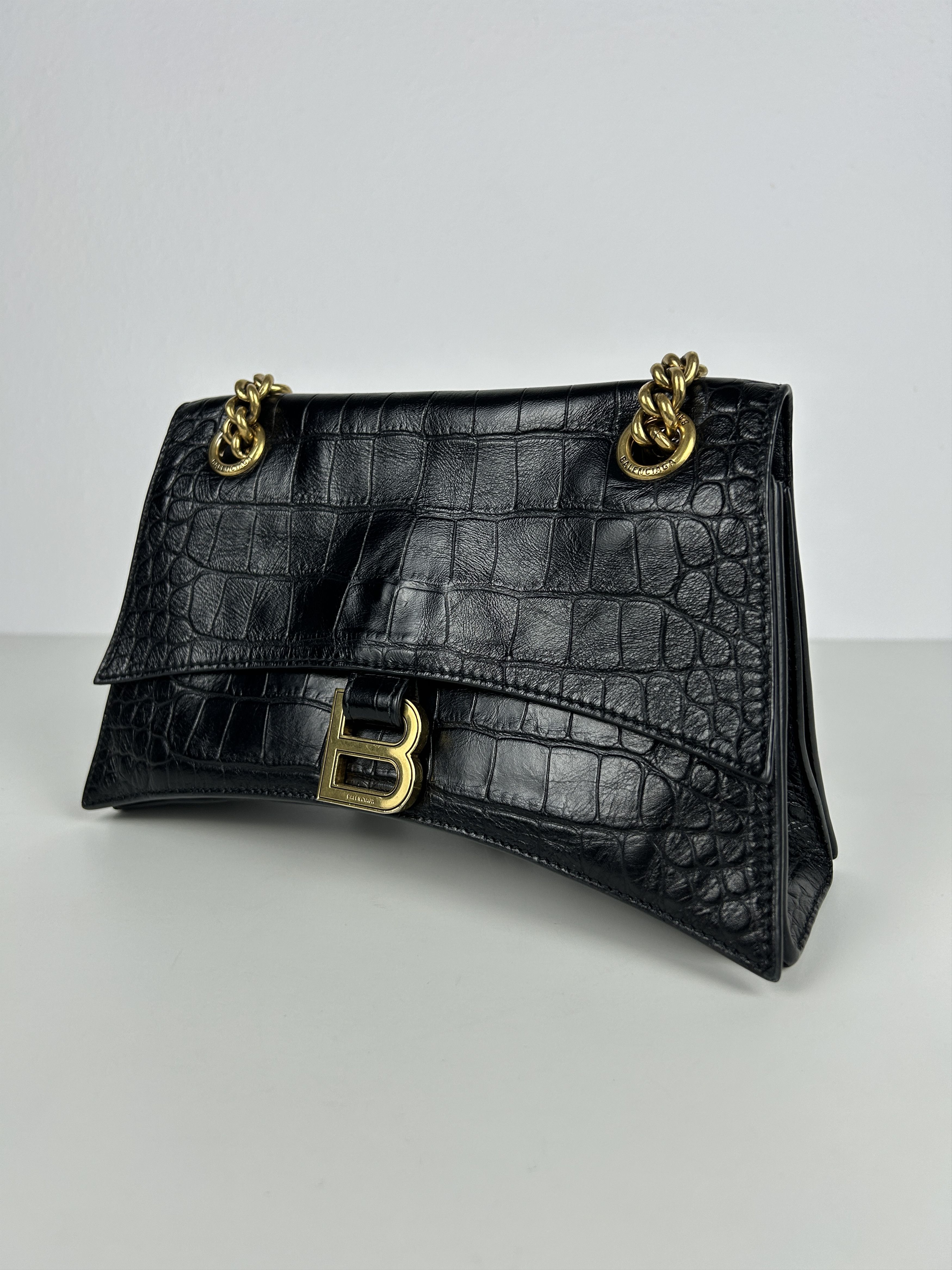 Balenciaga Balenciaga hourglass in black embossed calf leather Size ONE SIZE - 6 Thumbnail