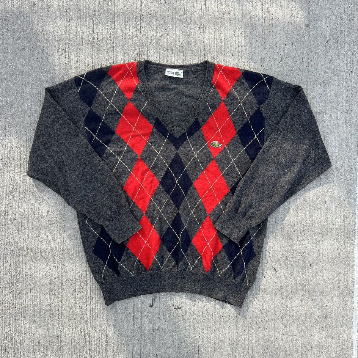 Lacoste × Vintage 90s Gap Knit Tennis Golf Sweater Red Heavy Cotton L Size US L / EU 52-54 / 3 - 1 Thumbnail