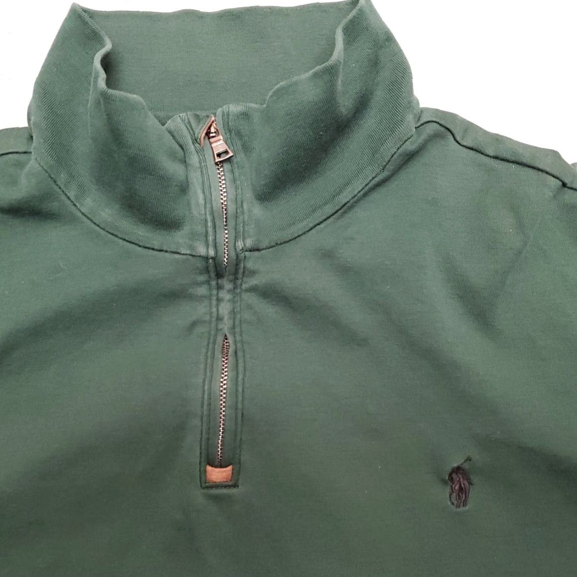 Polo Ralph Lauren Polo Ralph Lauren Sweater Mens XL Green 1/4 Zip Pullover 100% Cotton Pony Size US XL / EU 56 / 4 - 3 Thumbnail