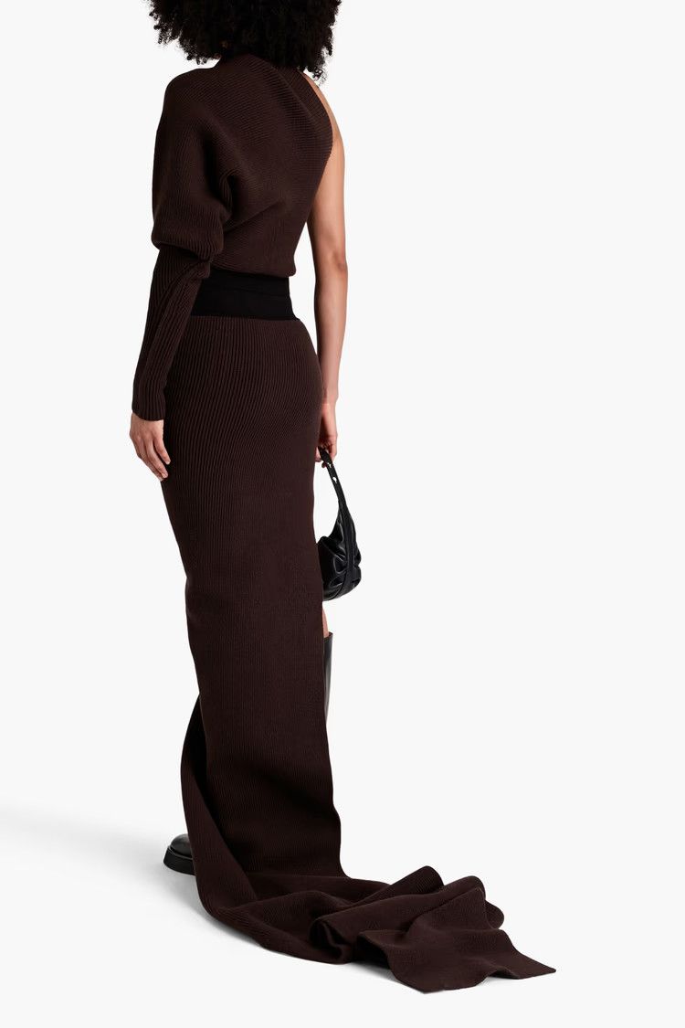 Rick Owens o1y0126 Maxi Skirt in Dark Brown/Black Size 27" / US 4 / IT 40 - 3 Thumbnail