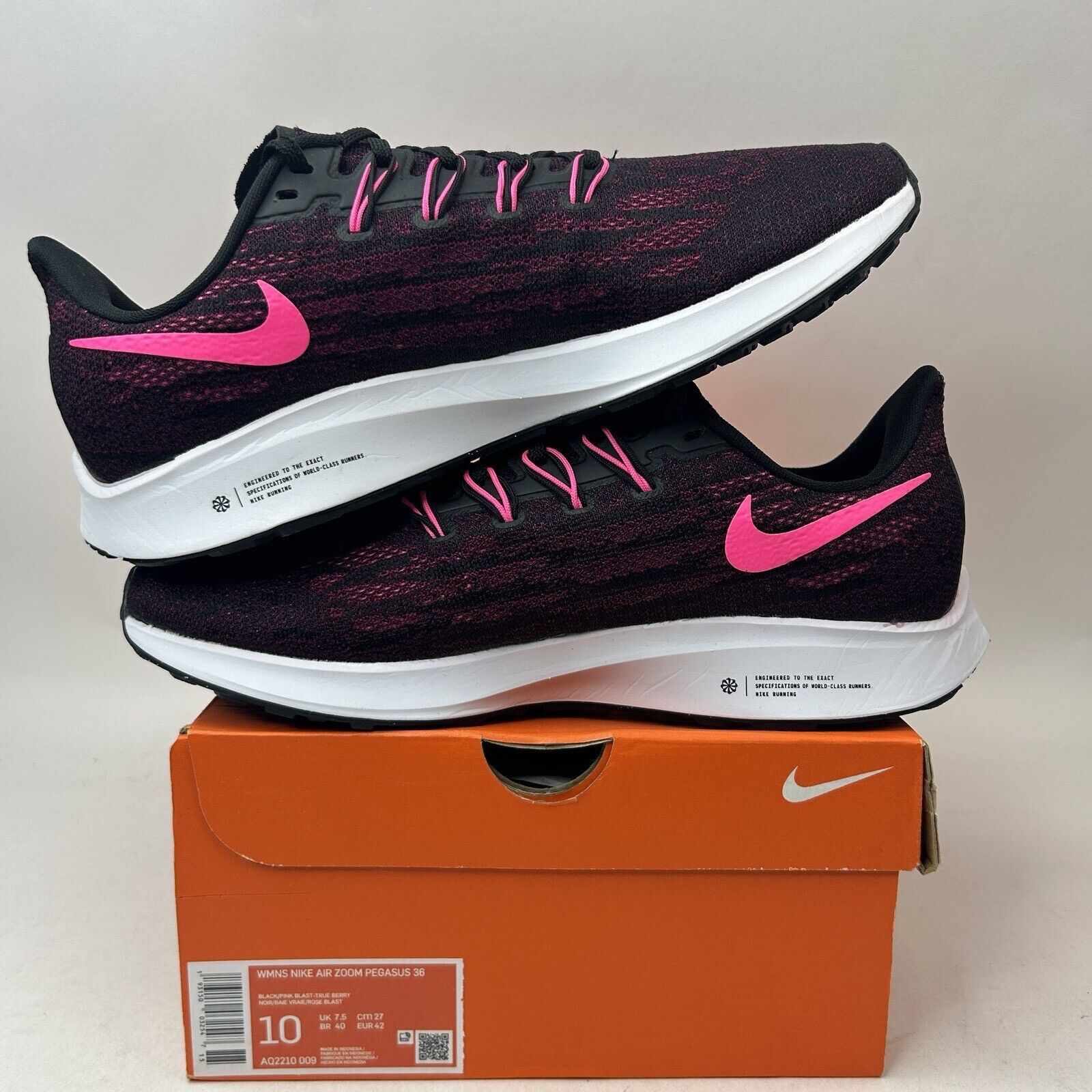 Nike Nike Air Zoom Pegasus 36 WMNS “Pink Blast/True Berry" 2024 Size US 10 / IT 40 - 3 Thumbnail